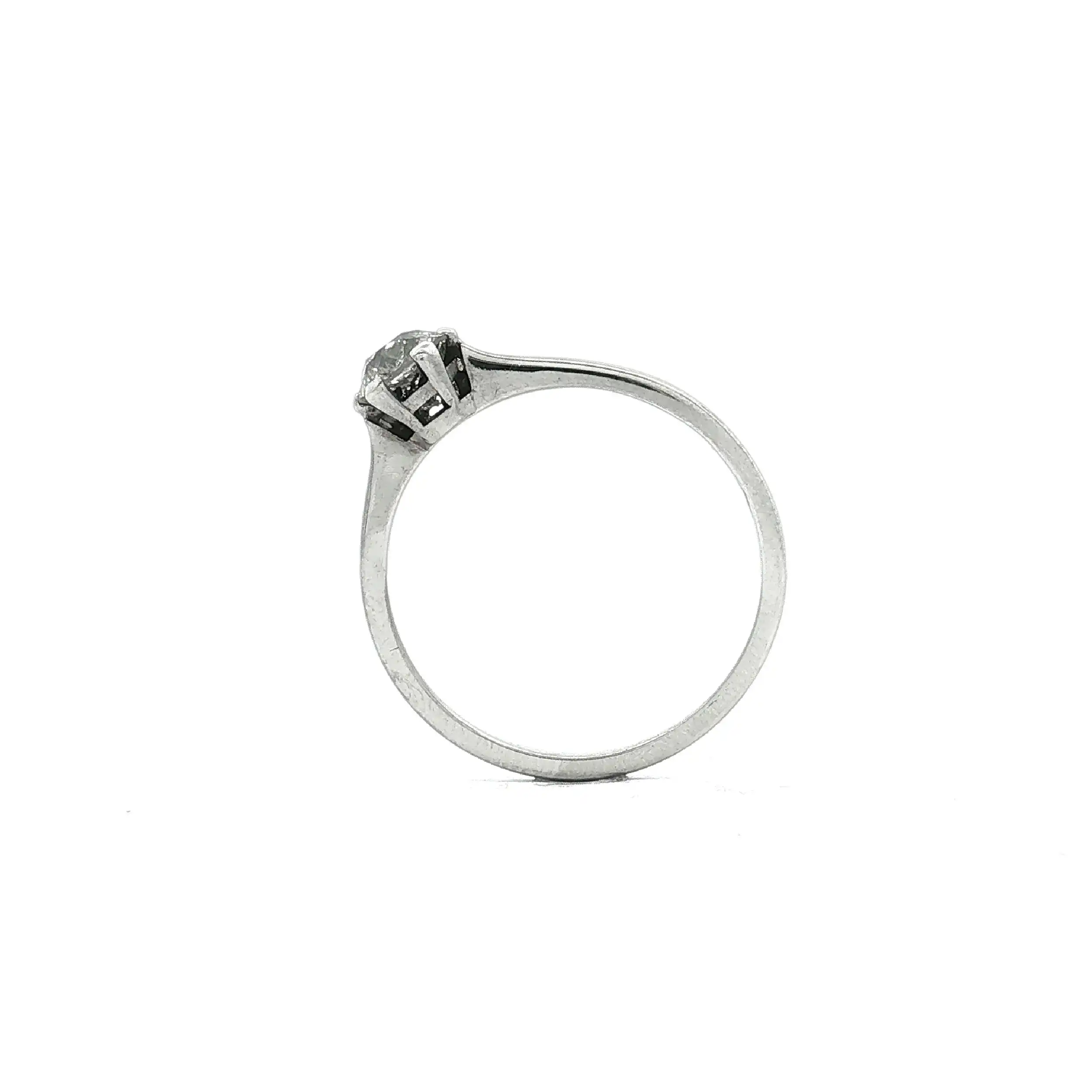 Ring Weißgold mit Brillant Altschliff