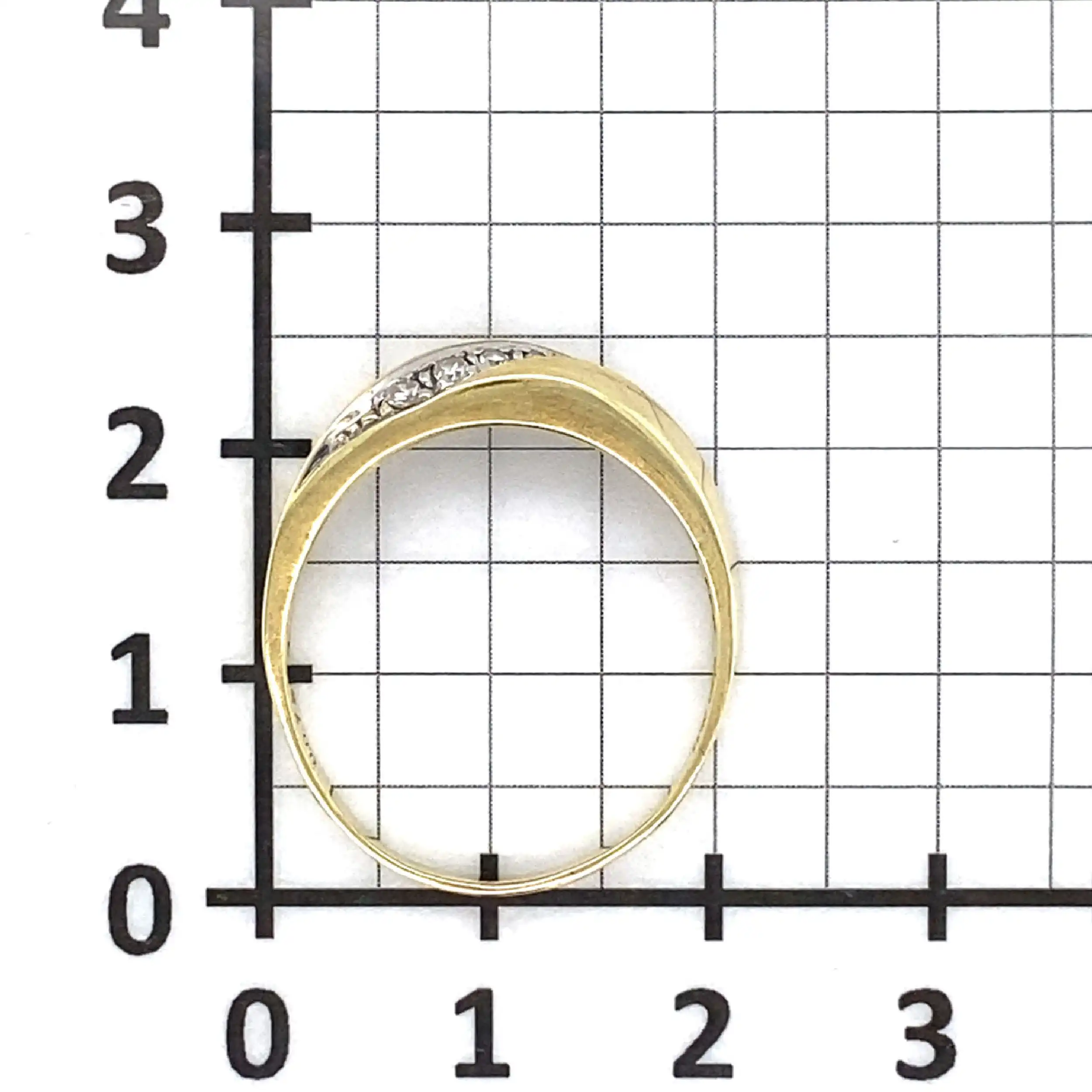 Ring Bicolor mit Diamanten, graviert mit 0,075ct Ring Bicolor mit Diamanten, graviert mit 0,075ct