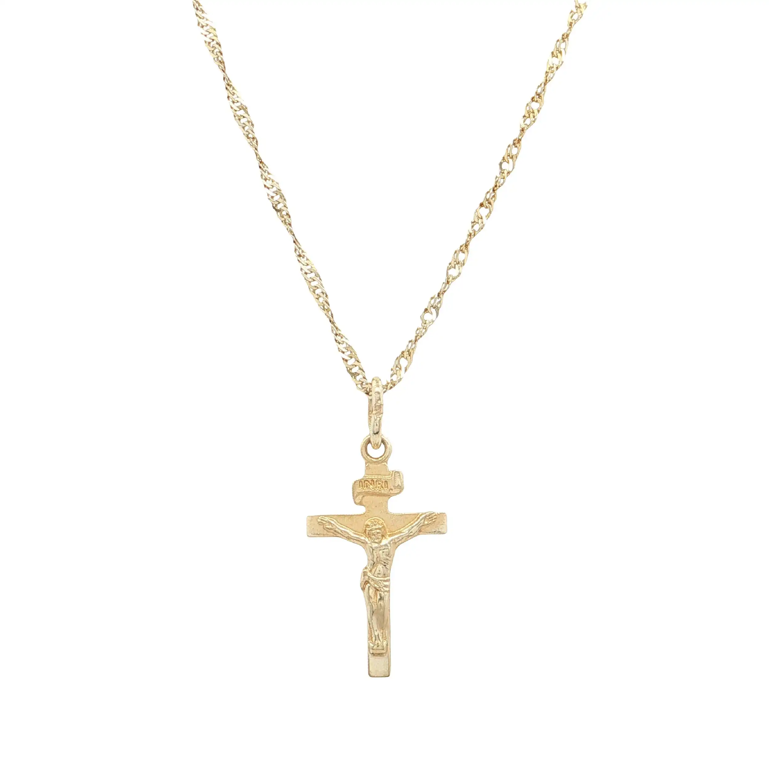Kette Gelbgold mit Kreuzanhänger