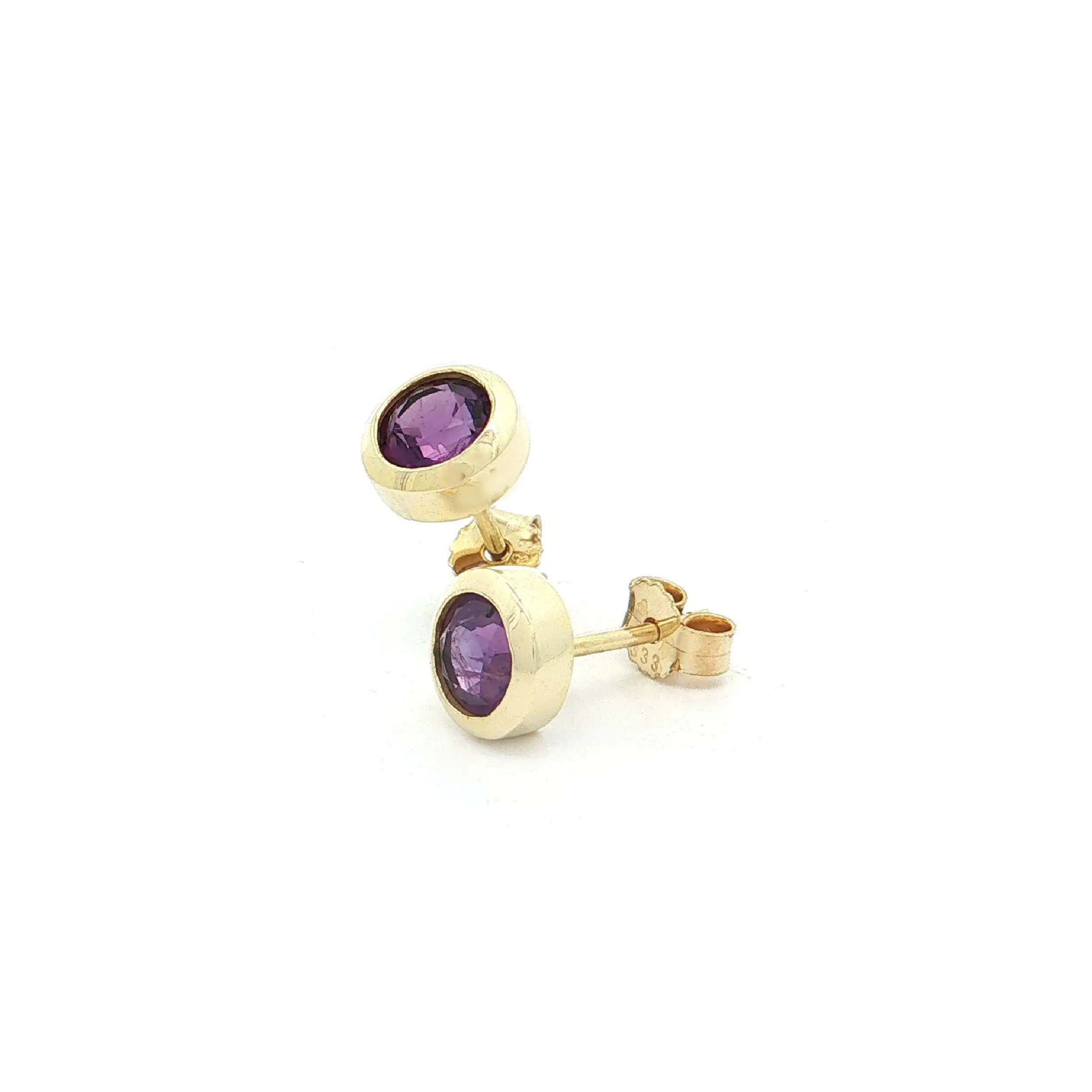 Ohrstecker Gelbgold mit Amethyst Ohrstecker Gelbgold mit Amethyst