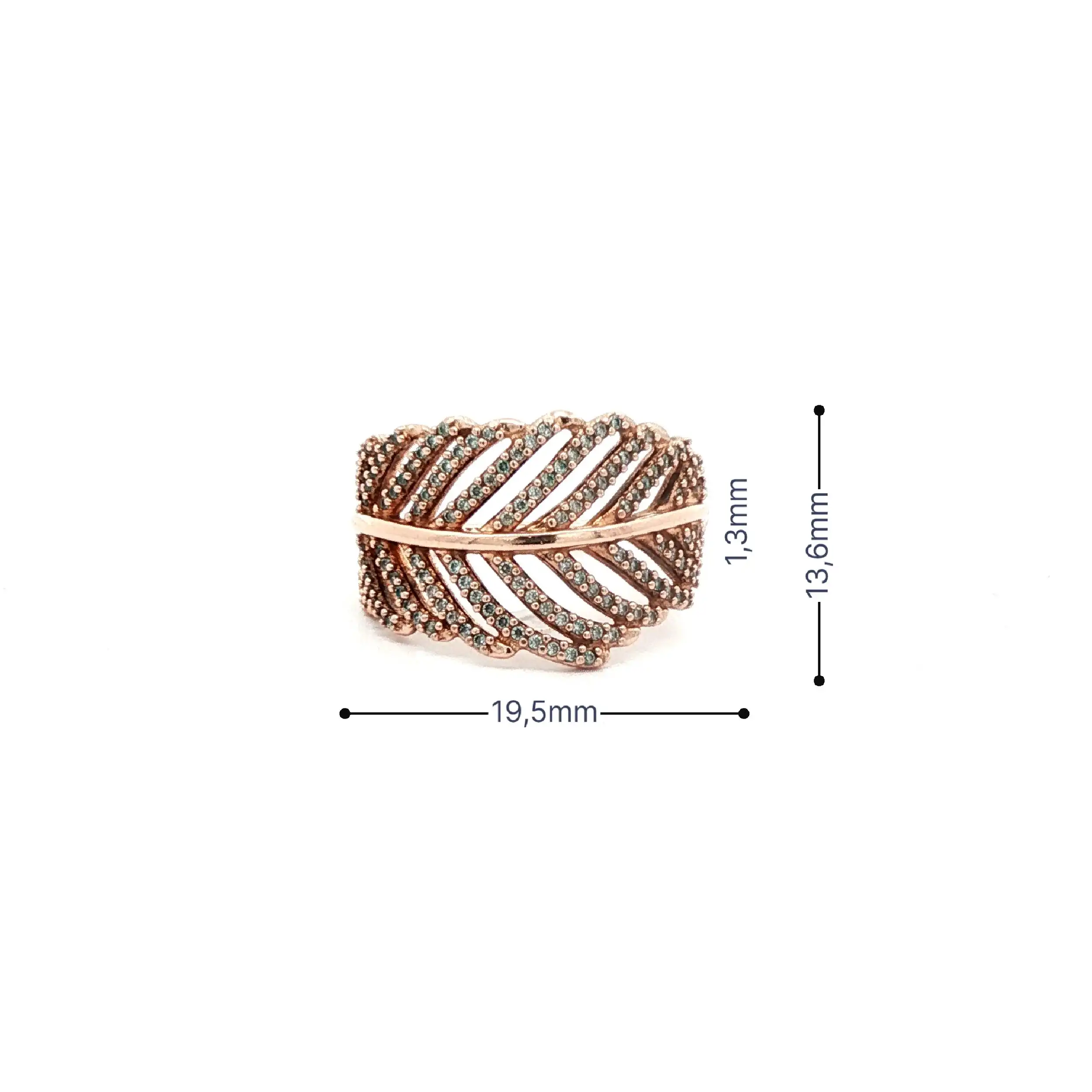 Pandora Metall Rosévergoldet Ring "Anillo" mit Similis Pandora Metall Rosévergoldet Ring "Anillo" mit Similis