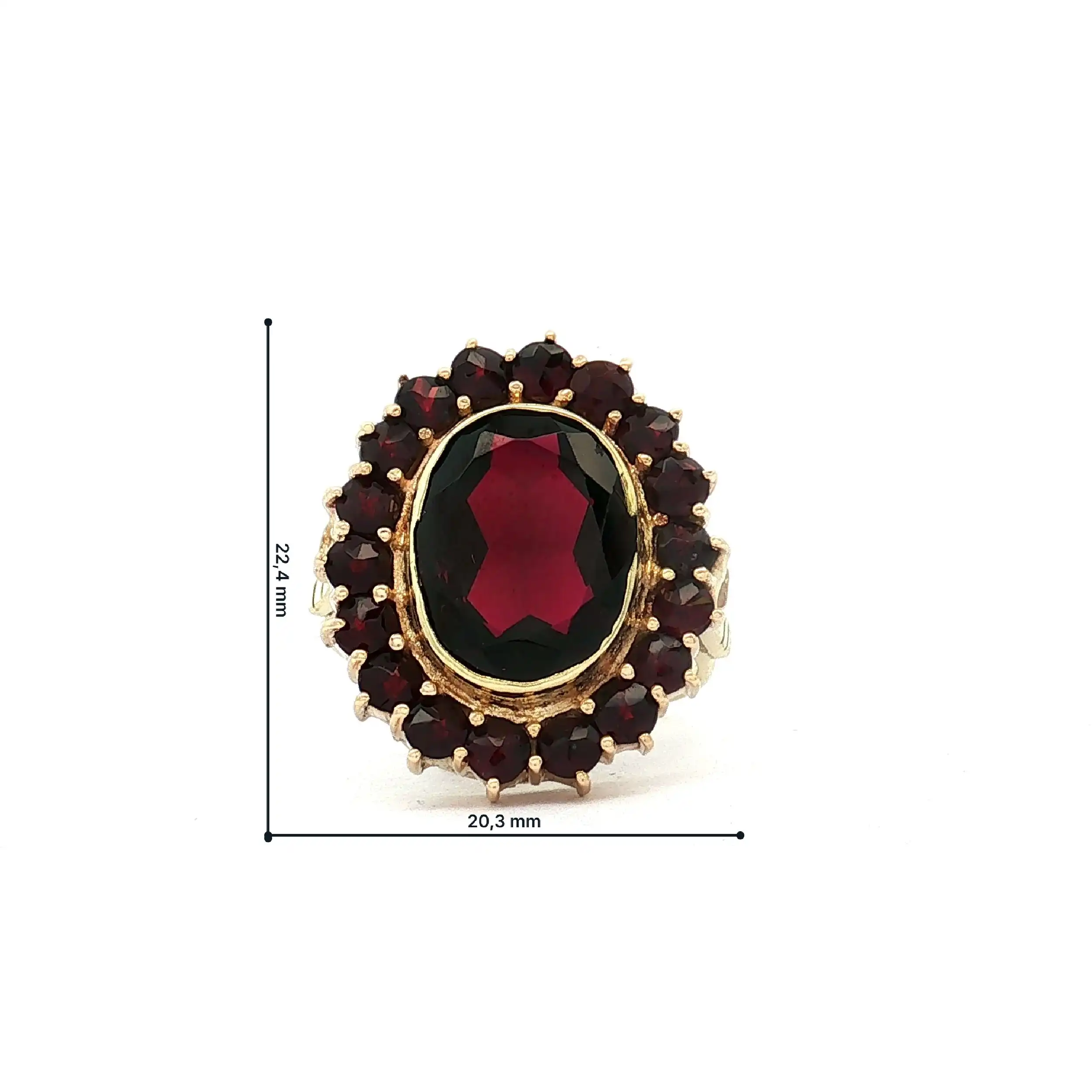Ring Gelbgold mit Granat