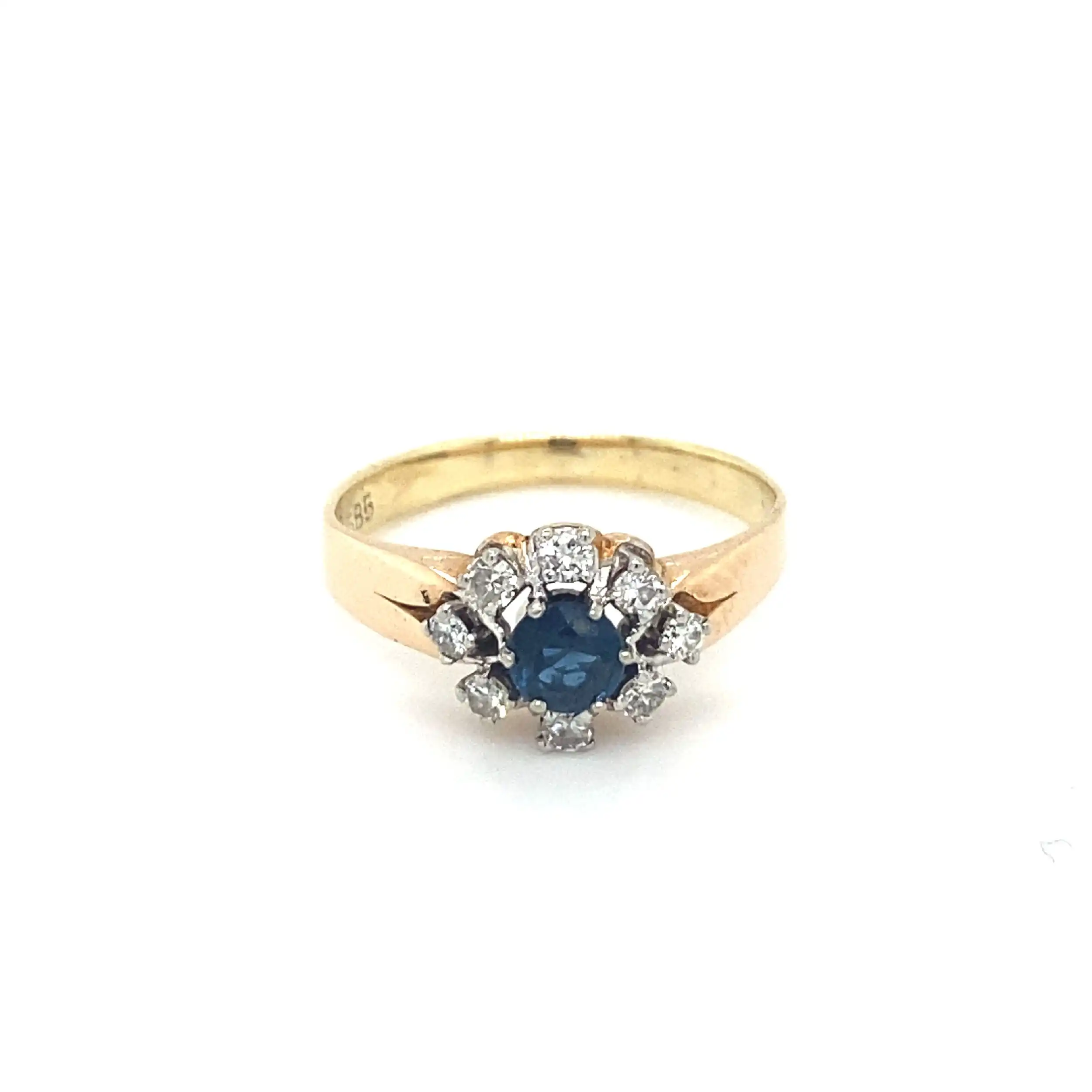 Ring Gelbgold mit Brillanten und Saphir Ring Gelbgold mit Brillanten und Saphir