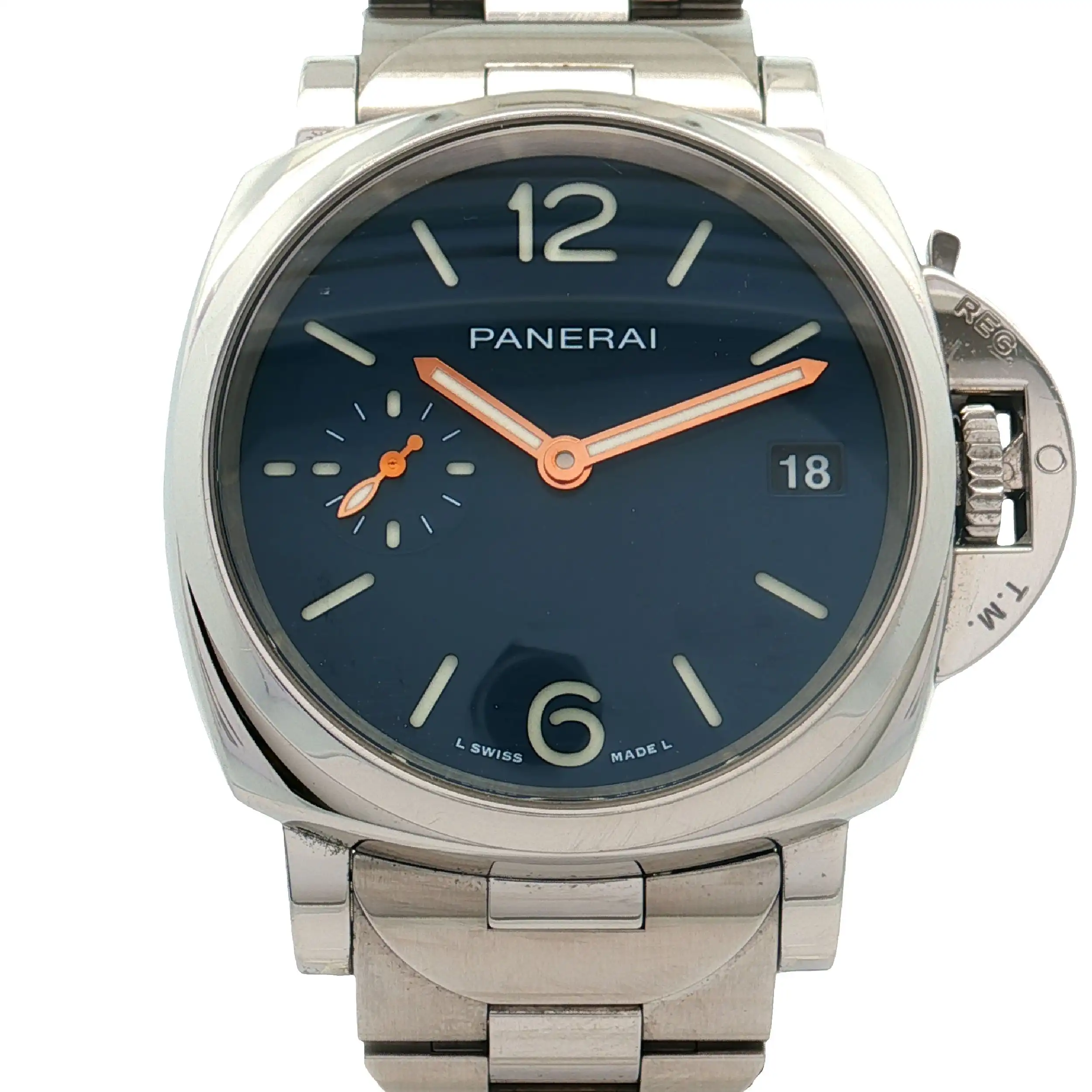 Herrenuhr Panerai Luminor Due OP 7242 PAM 01123 mit Box und Papiere Herrenuhr Panerai Luminor Due OP 7242 PAM 01123 mit Box und Papiere