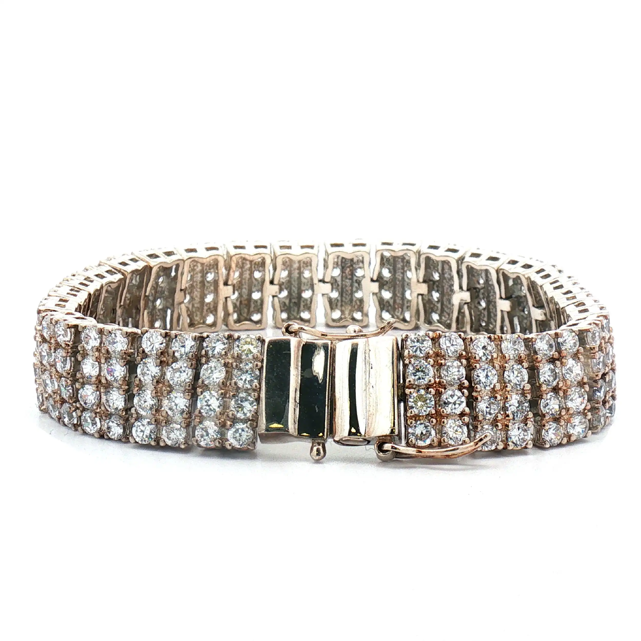 Armband Silber 4-reihig mit Zirkonia