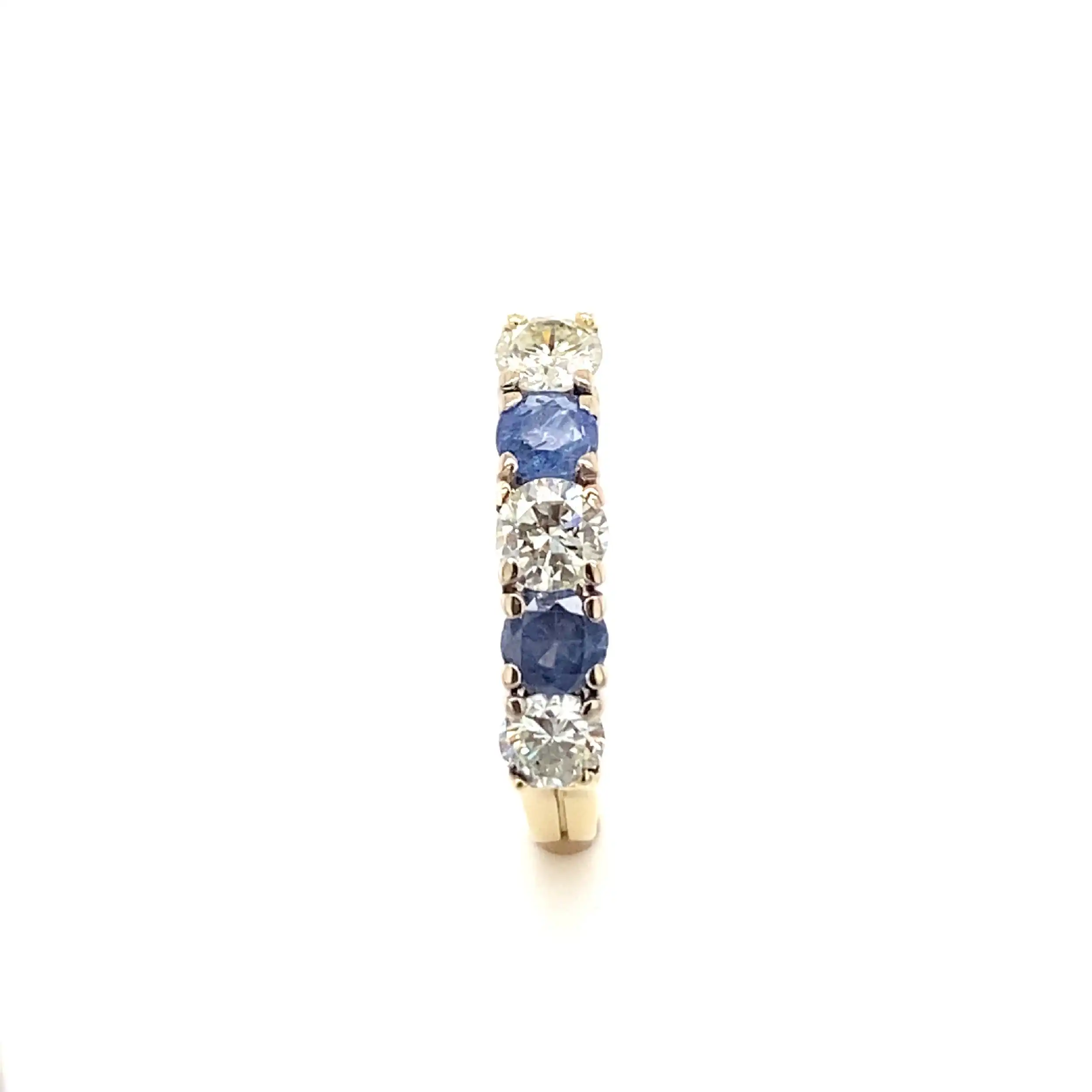 Ring Bicolor mit blauen Farbsteinen & Brillanten Ring Bicolor mit blauen Farbsteinen & Brillanten