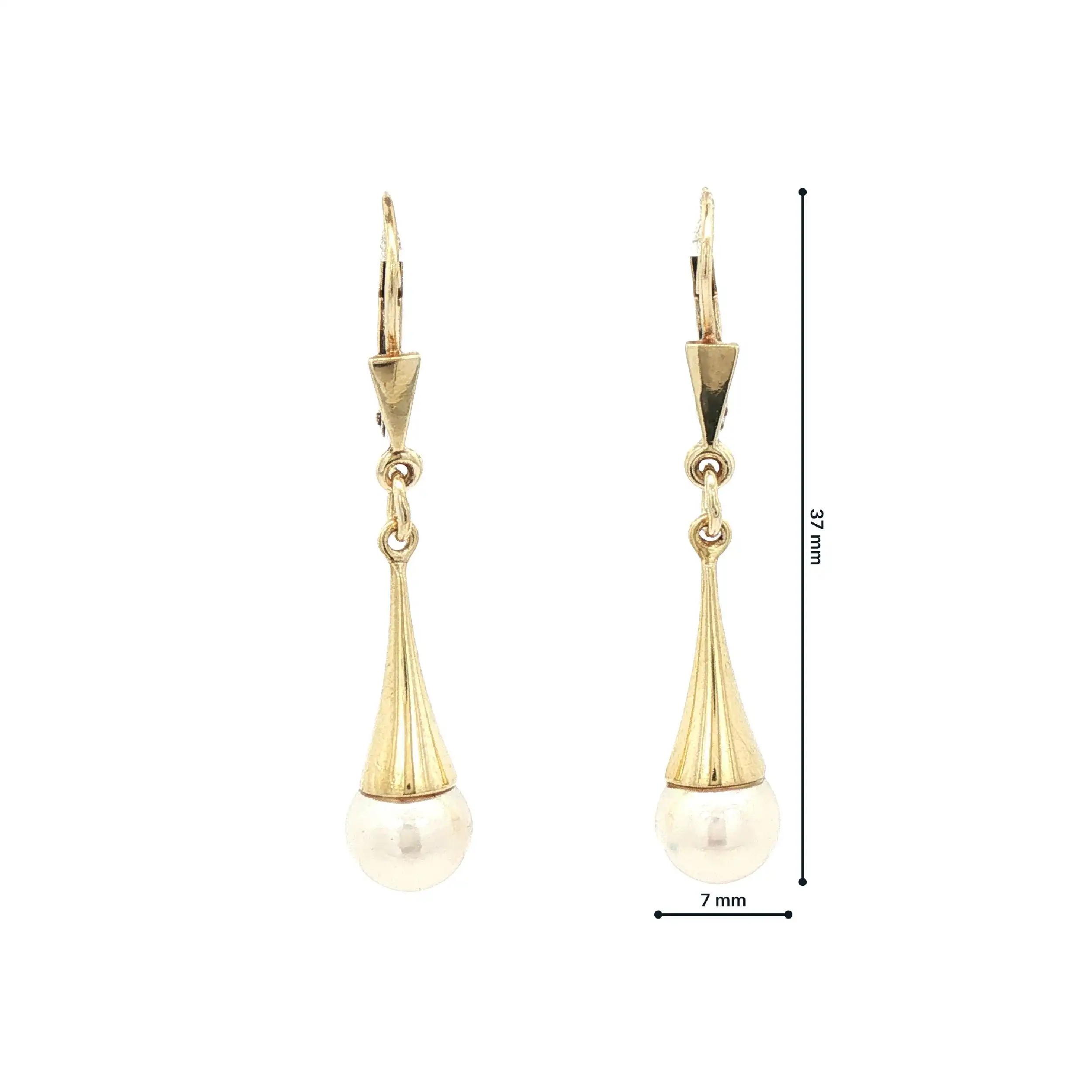 Ohrhänger Gelbgold mit Perle