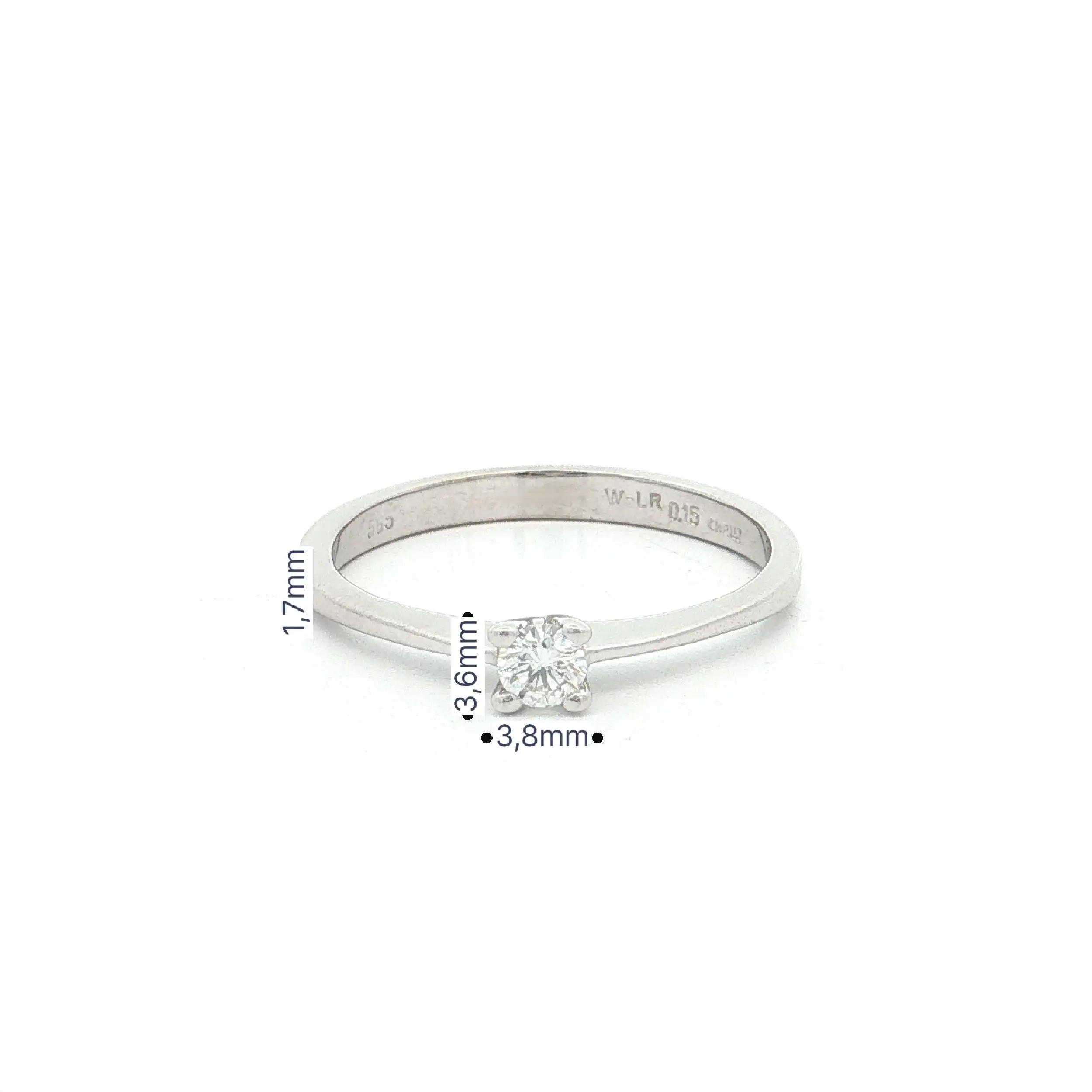 Ring Weißgold mit Brillant, graviert mit 0,15 ct W-LR "Christ" Ring Weißgold mit Brillant, graviert mit 0,15 ct W-LR "Christ"