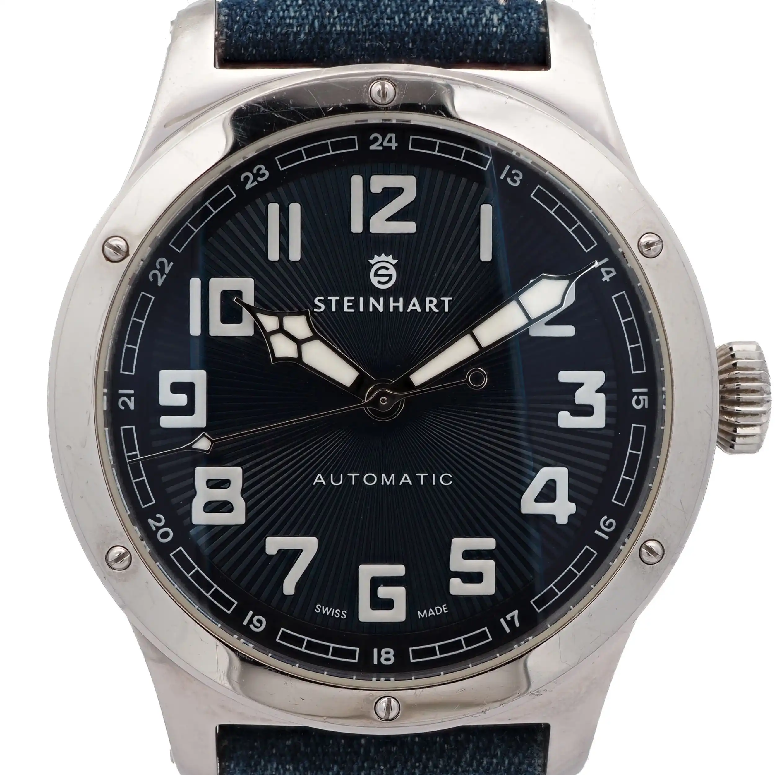Herrenuhr Steinhart Automatik Military 47 Jeans