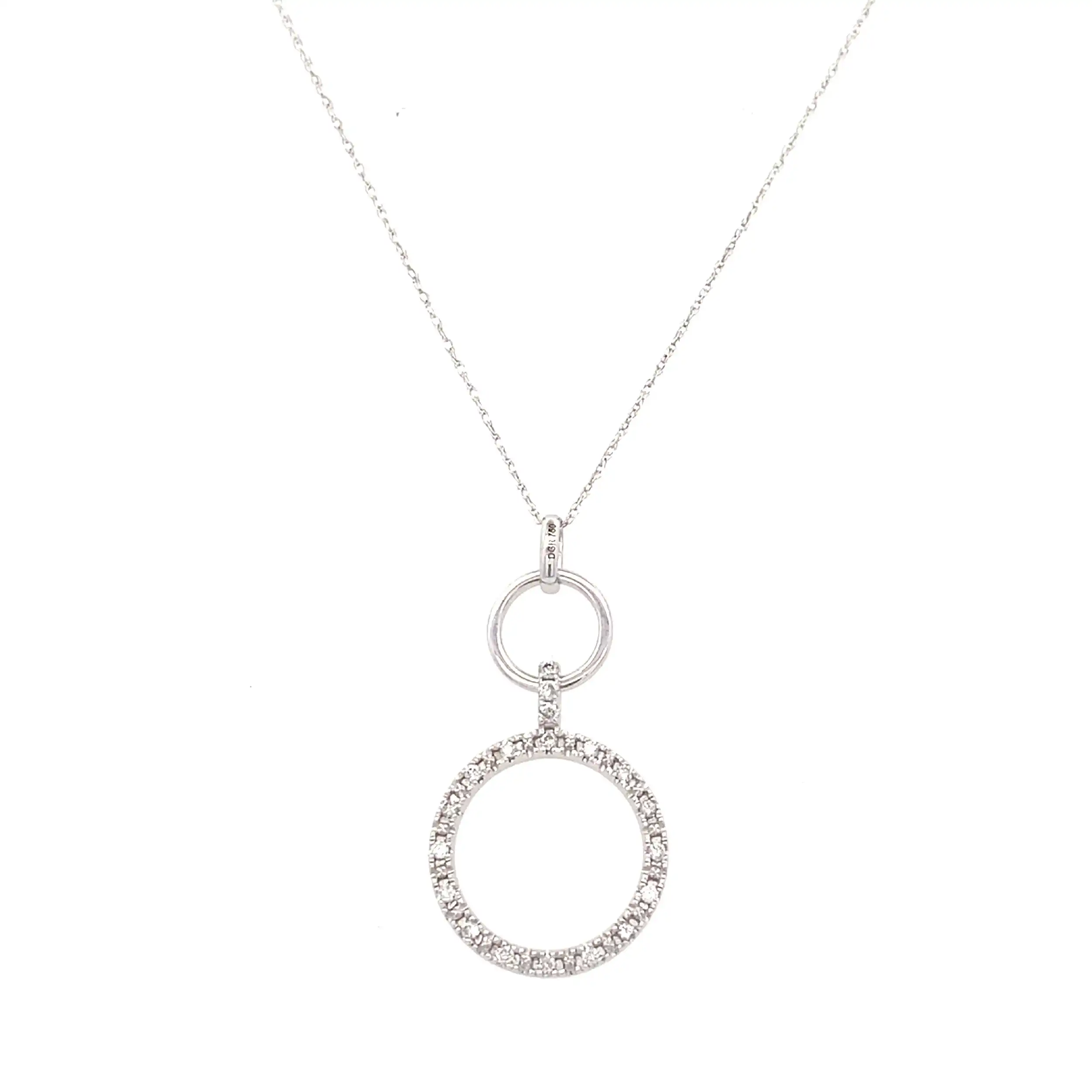 Brillantcollier Weißgold mit Kreisen Brillantcollier Weißgold mit Kreisen