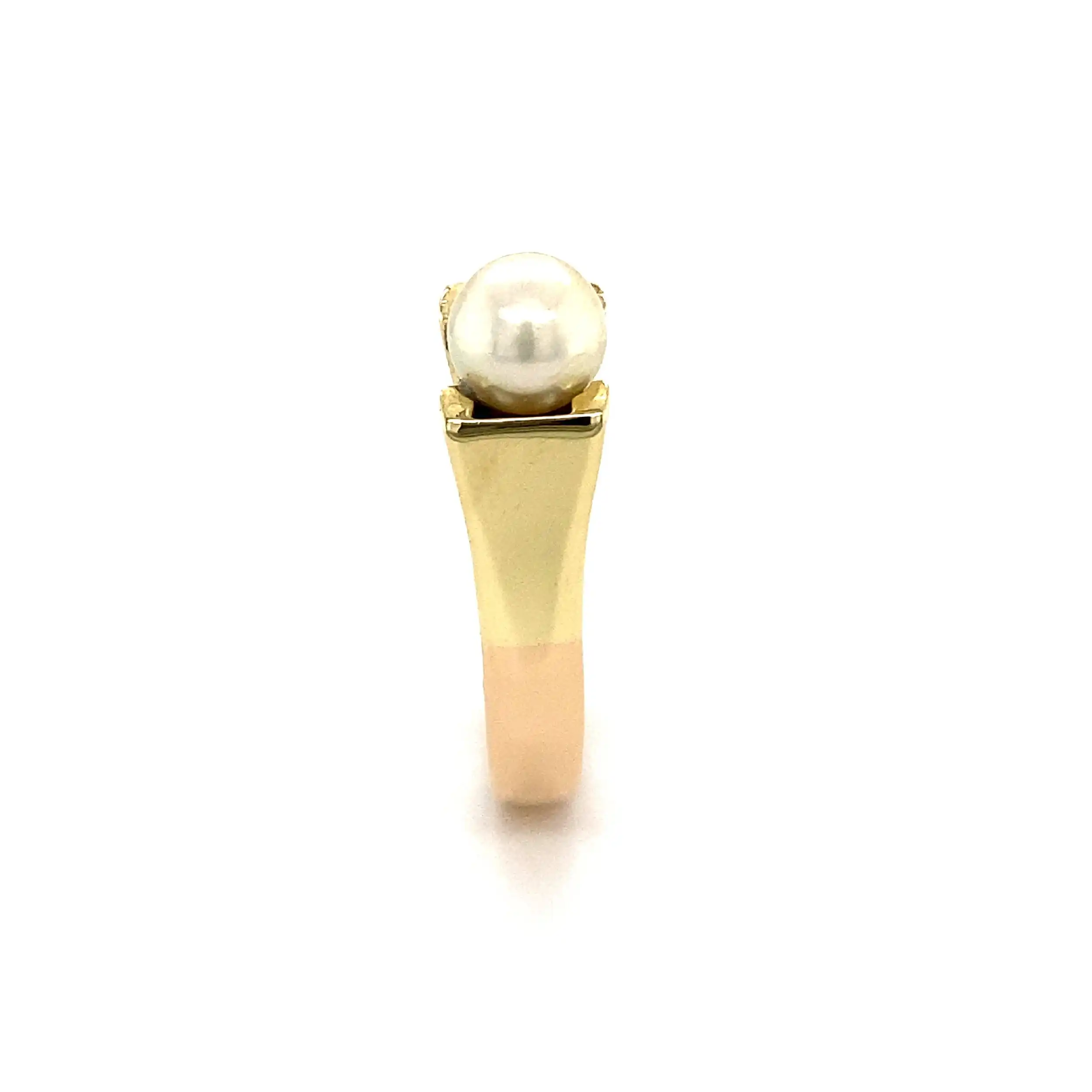 Ring Bicolor mit Perle Ring Bicolor mit Perle