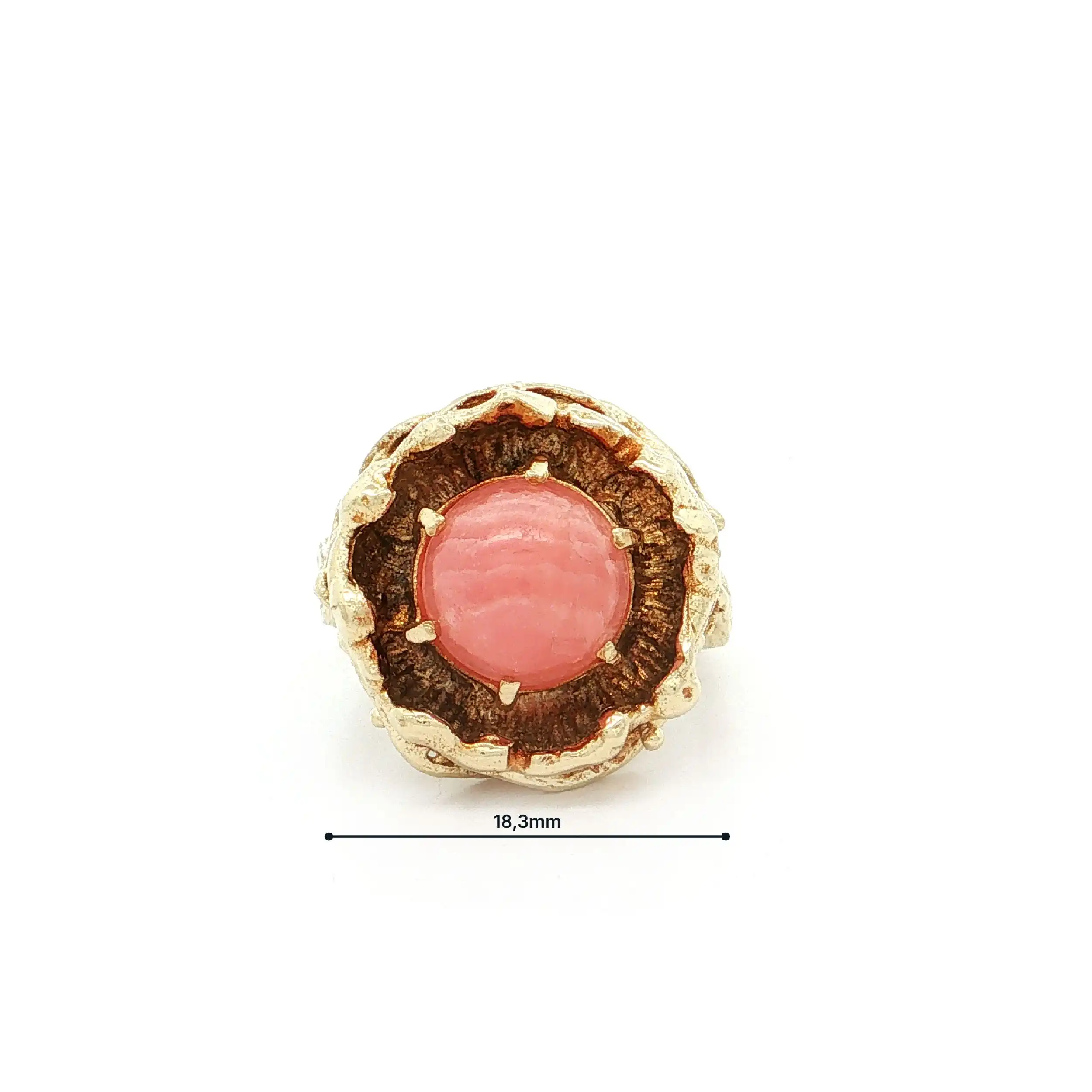 Ring Gelbgold mit Rhodochrosit Ring Gelbgold mit Rhodochrosit