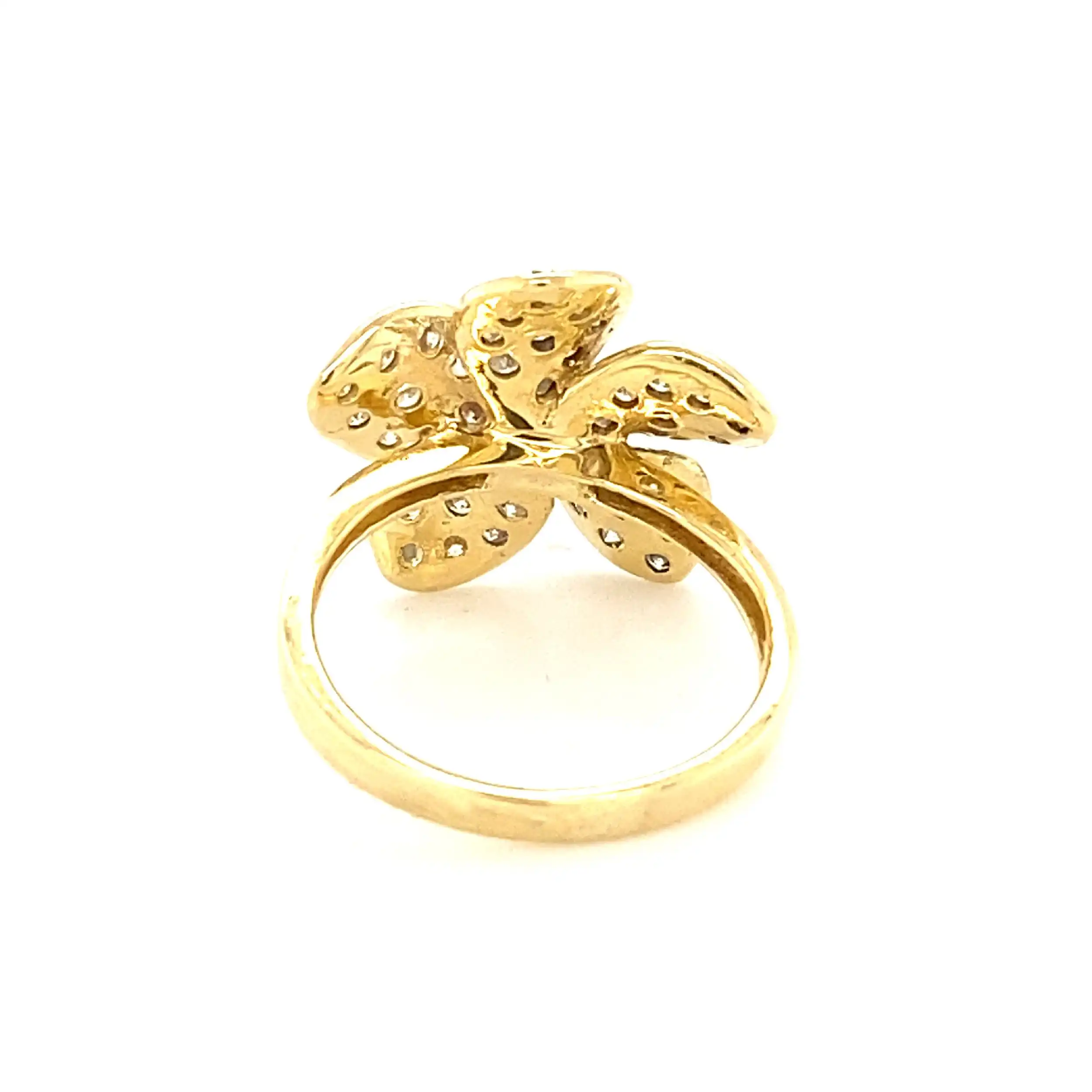 Ring Bicolor Blumenmuster mit Zirkonia Ring Bicolor Blumenmuster mit Zirkonia