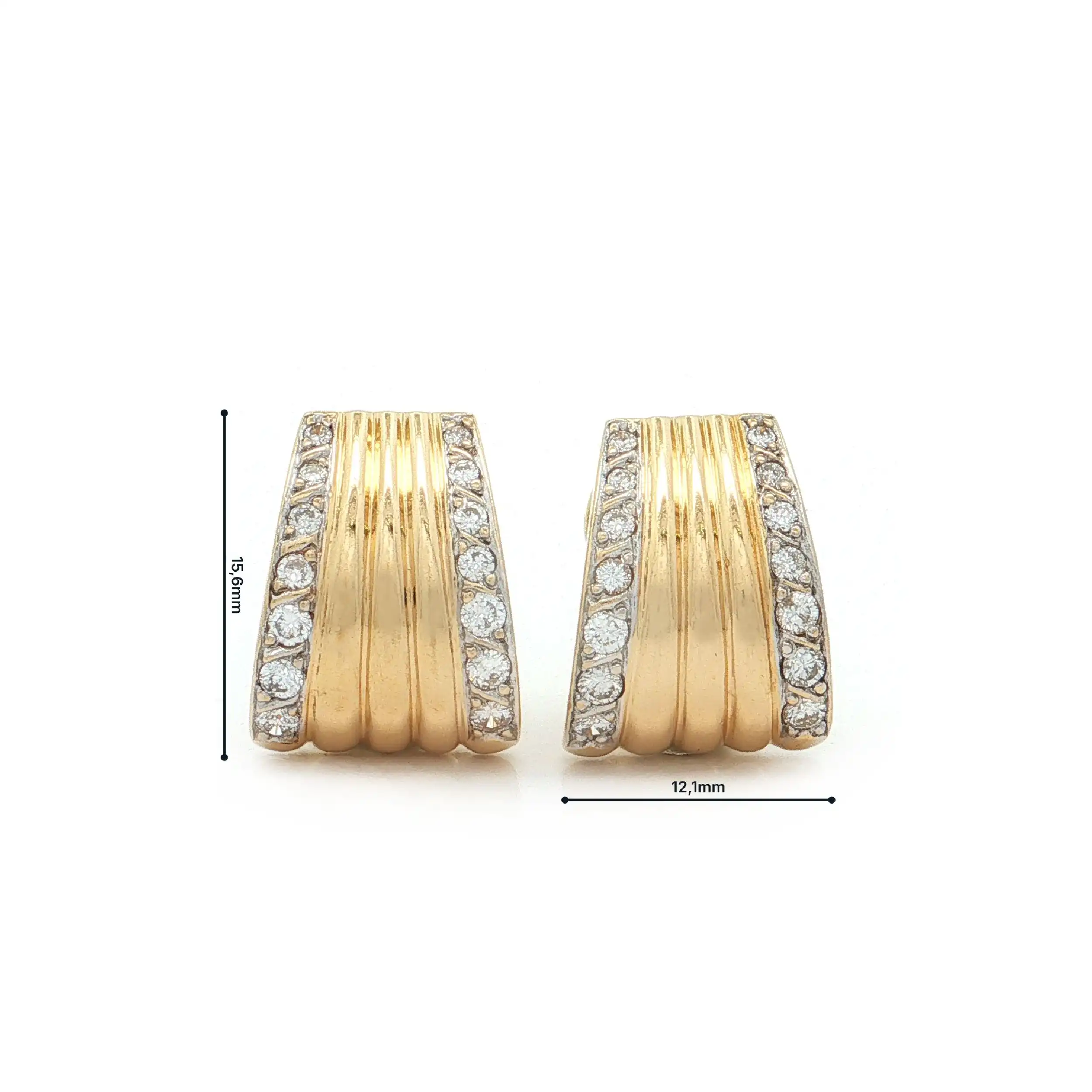 Ohrclips Bicolor mit Brillanten Ohrclips Bicolor mit Brillanten