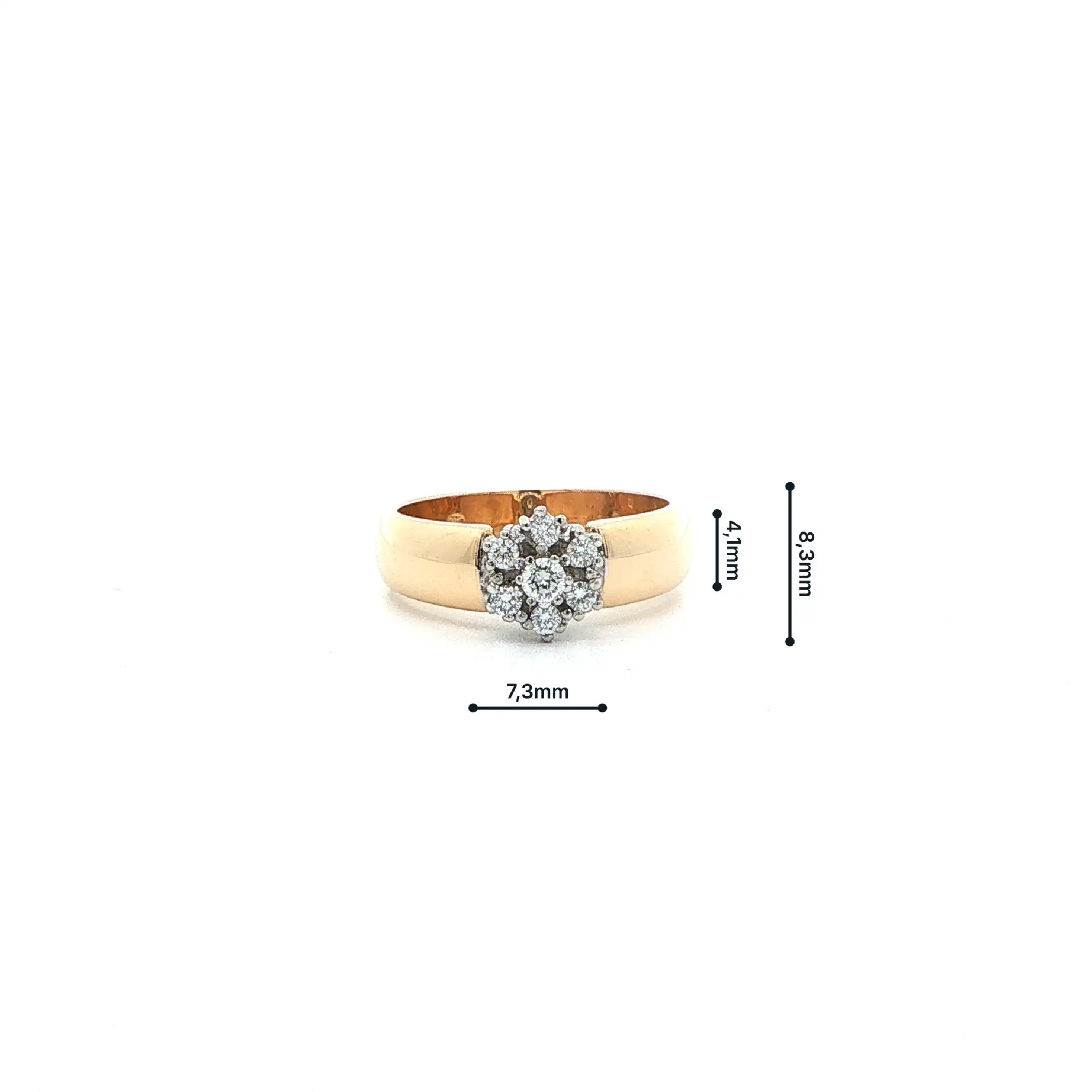 Ring Bicolor mit Brillanten