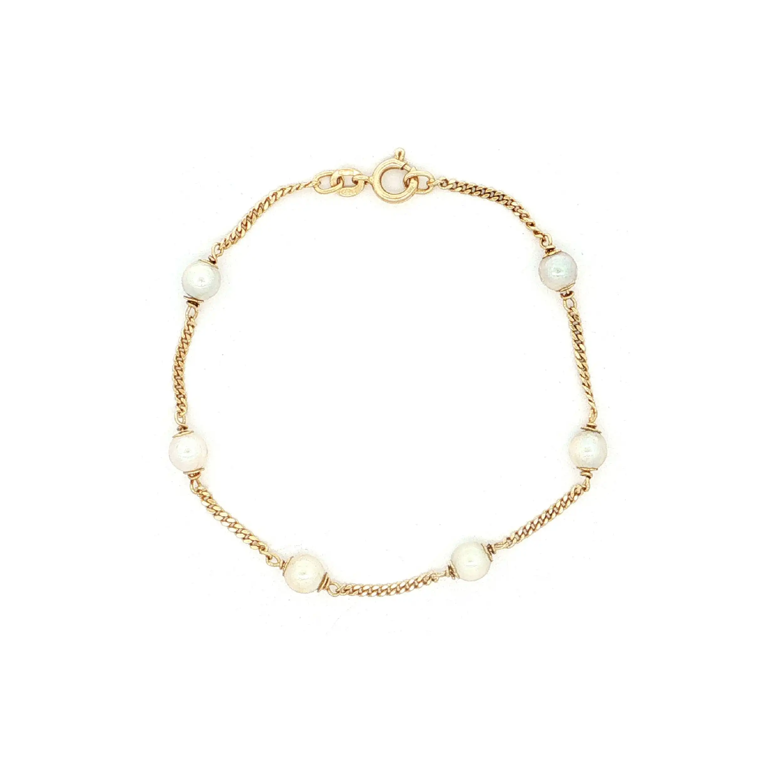 Armband Gelbgold mit Perlen