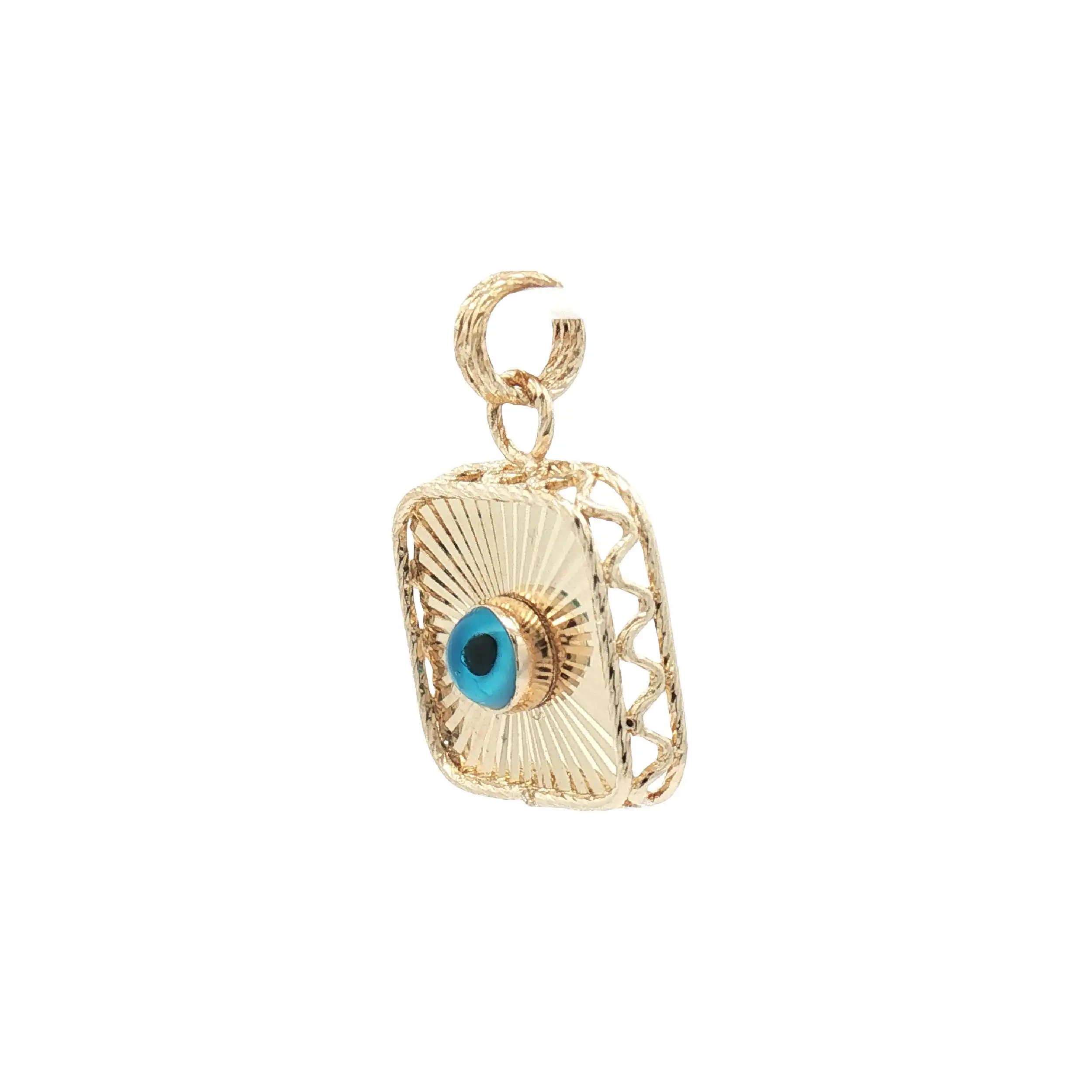 Anhänger Gelbgold mit blauem Farbstein Anhänger Gelbgold mit blauem Farbstein