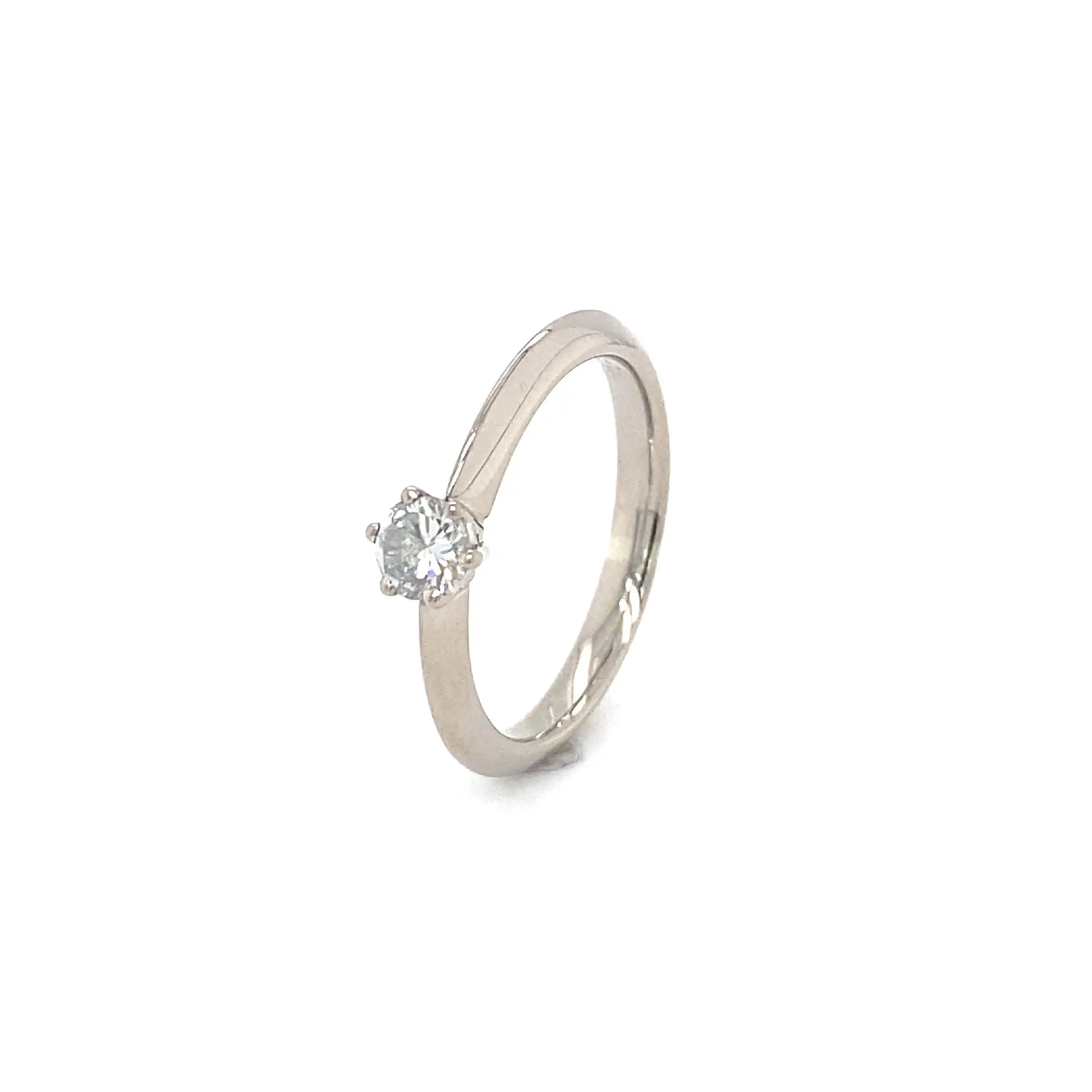 Ring Weißgold mit Brillant Ring Weißgold mit Brillant