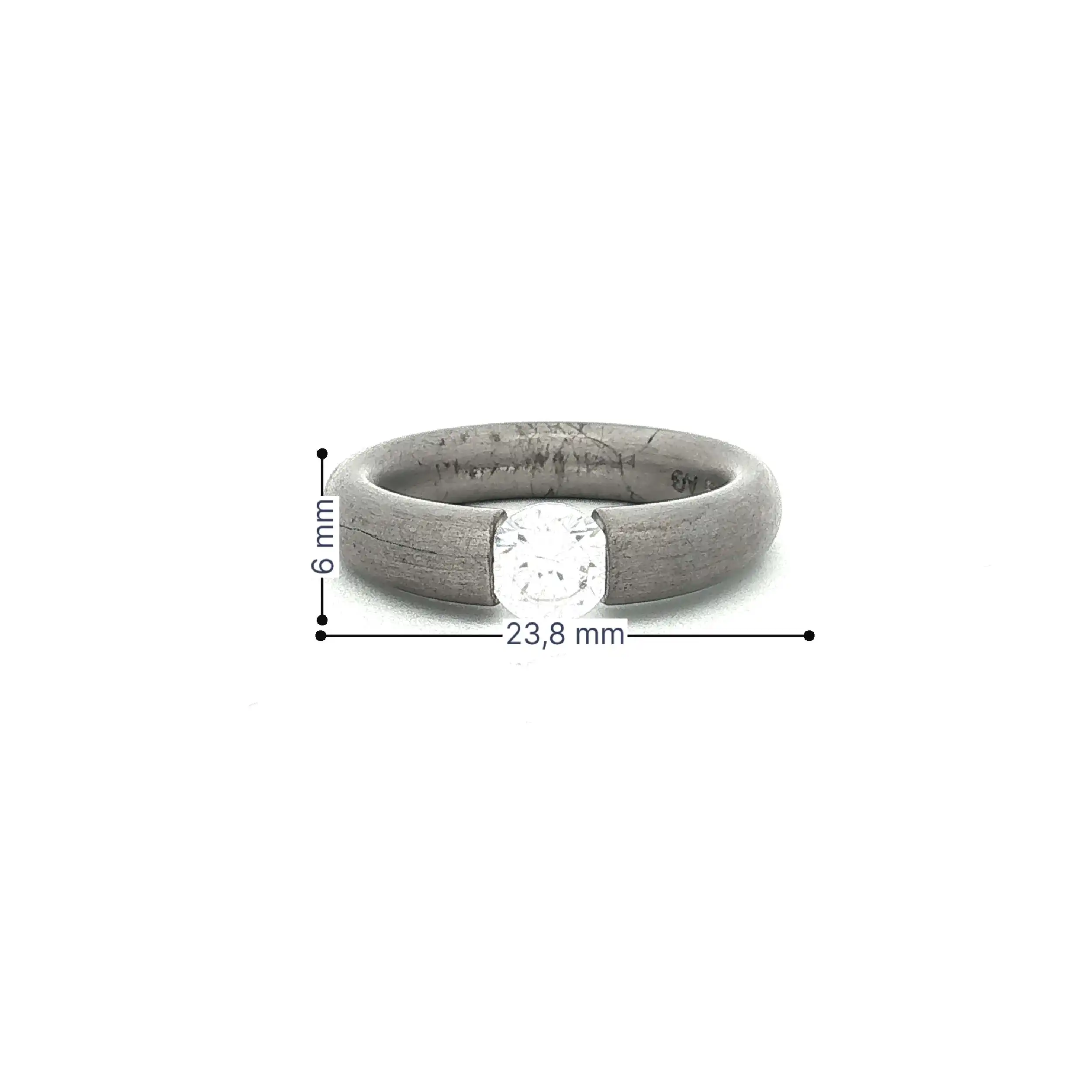 Spannring Silber Niessing "Musterring" mit Zirkonia