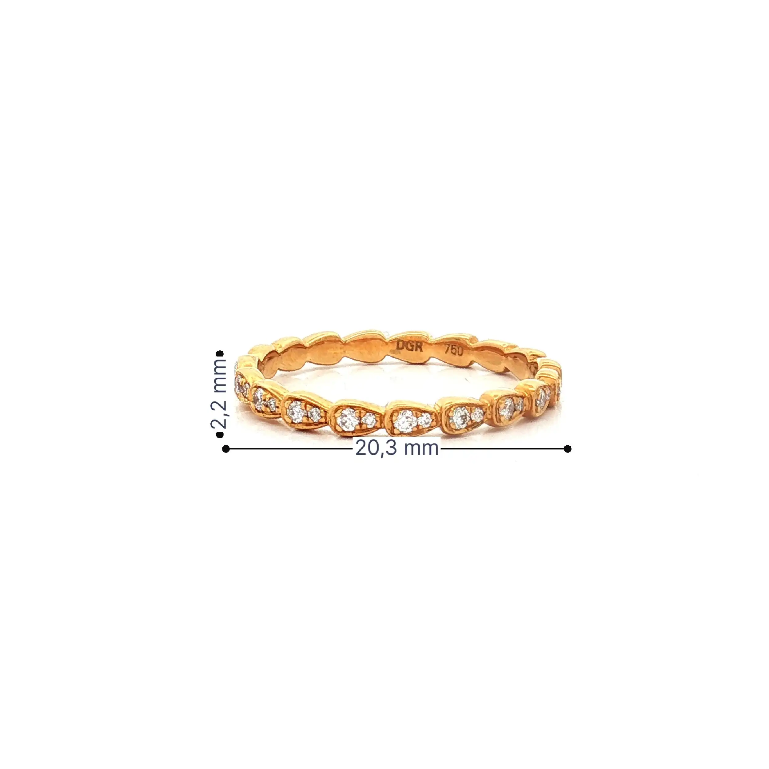 Memoryring Gelbgold mit Brillanten Memoryring Gelbgold mit Brillanten