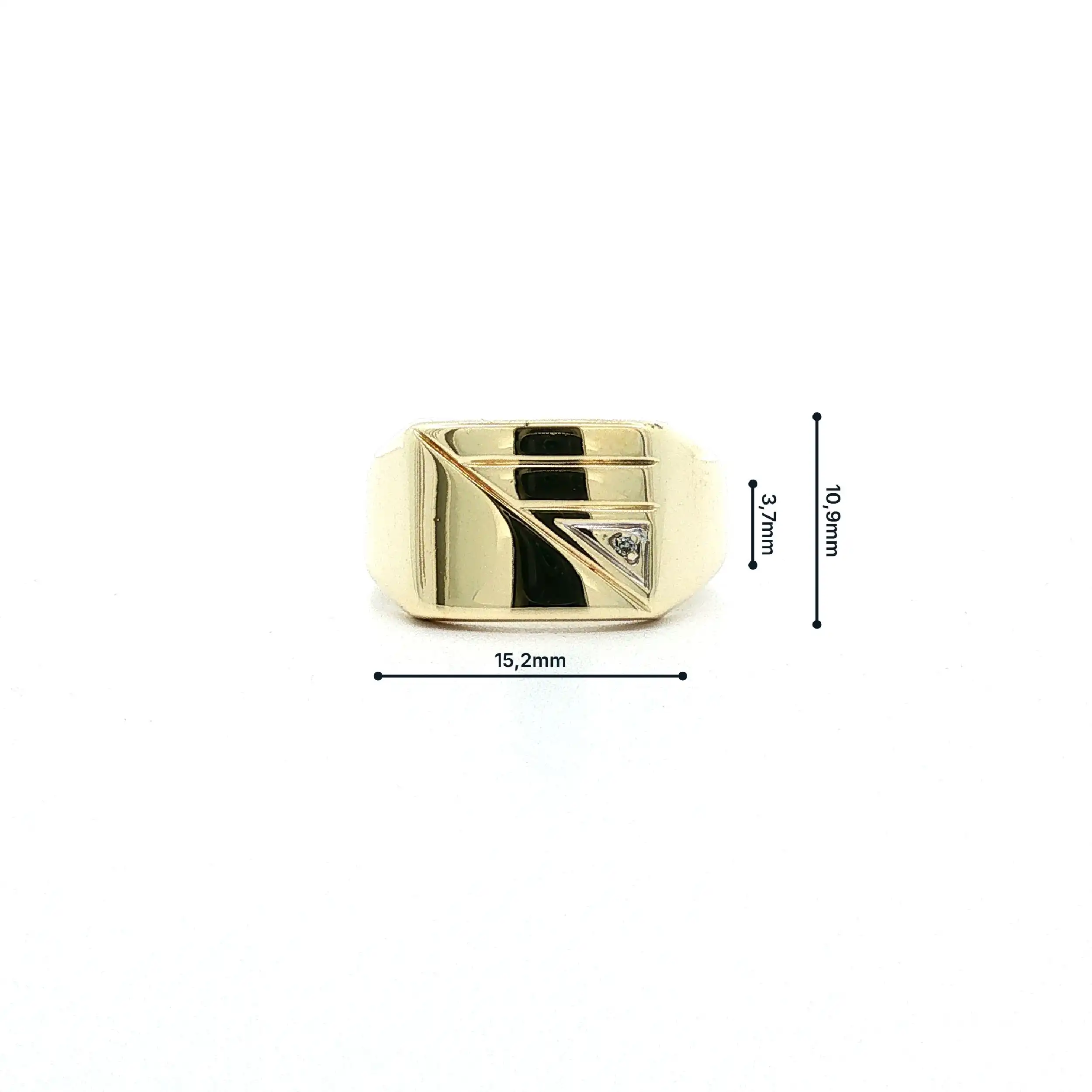 Ring Gelbgold mit Diamant
