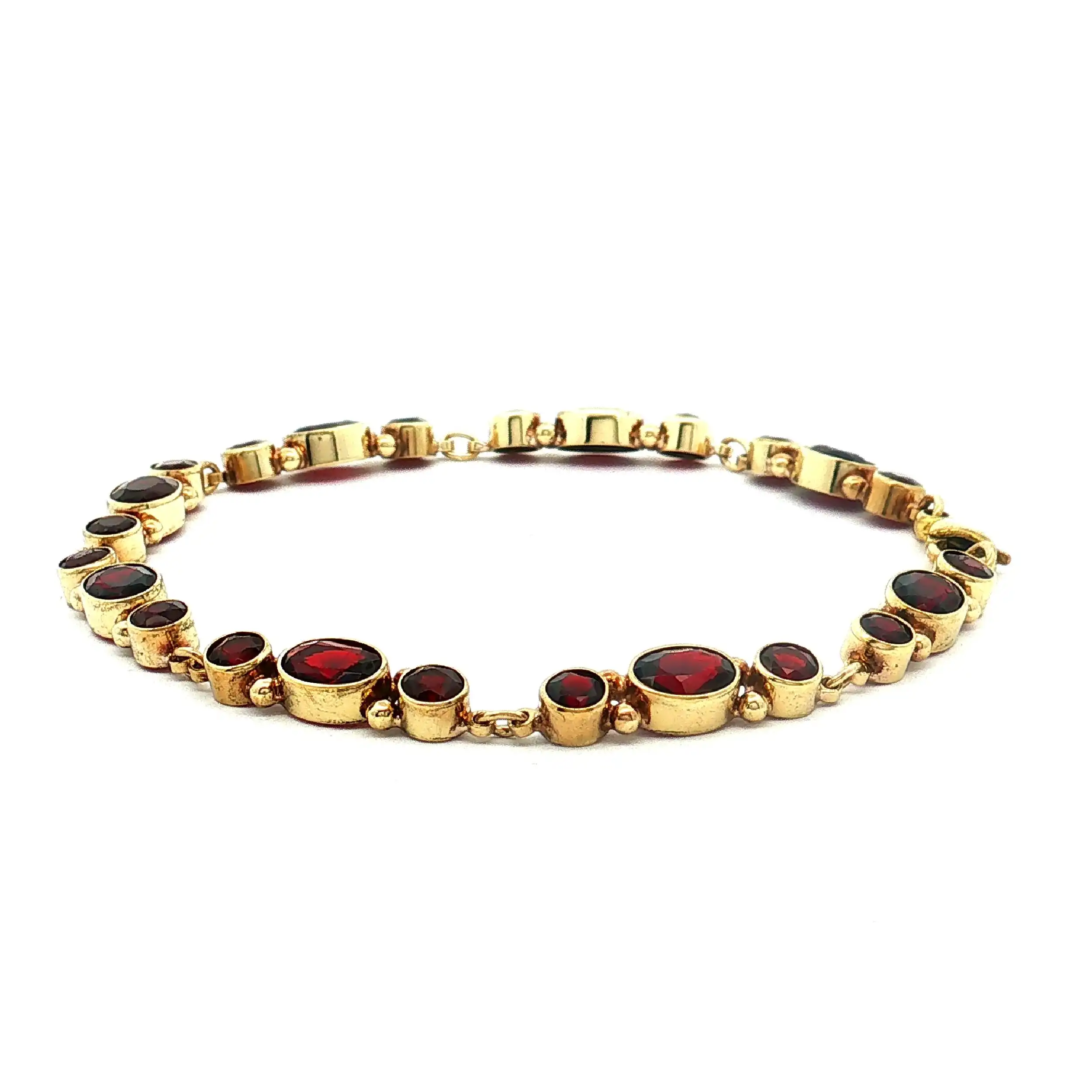 Armband Gelbgold mit Granat