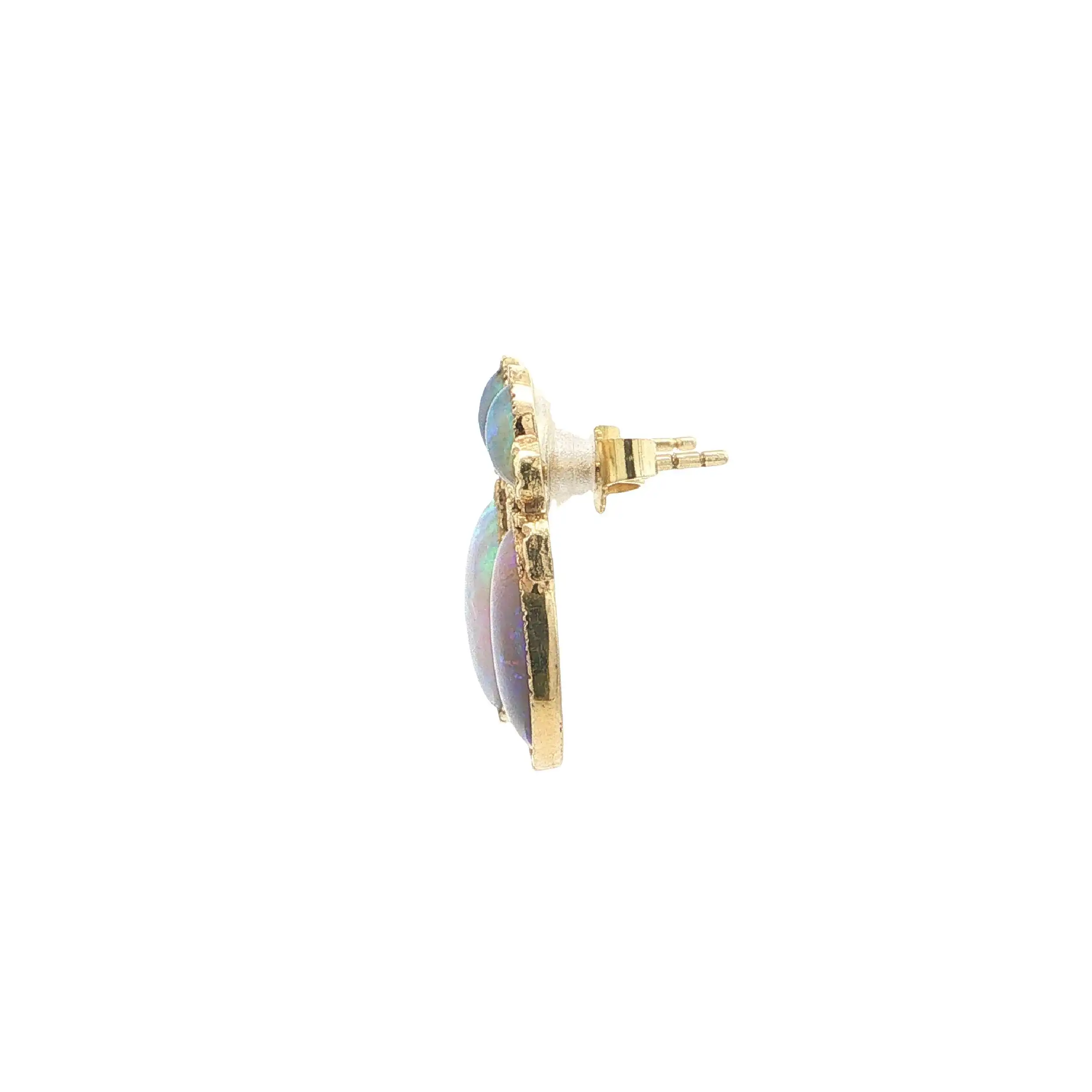 Ohrstecker Gelbgold mit Opaldubletten
