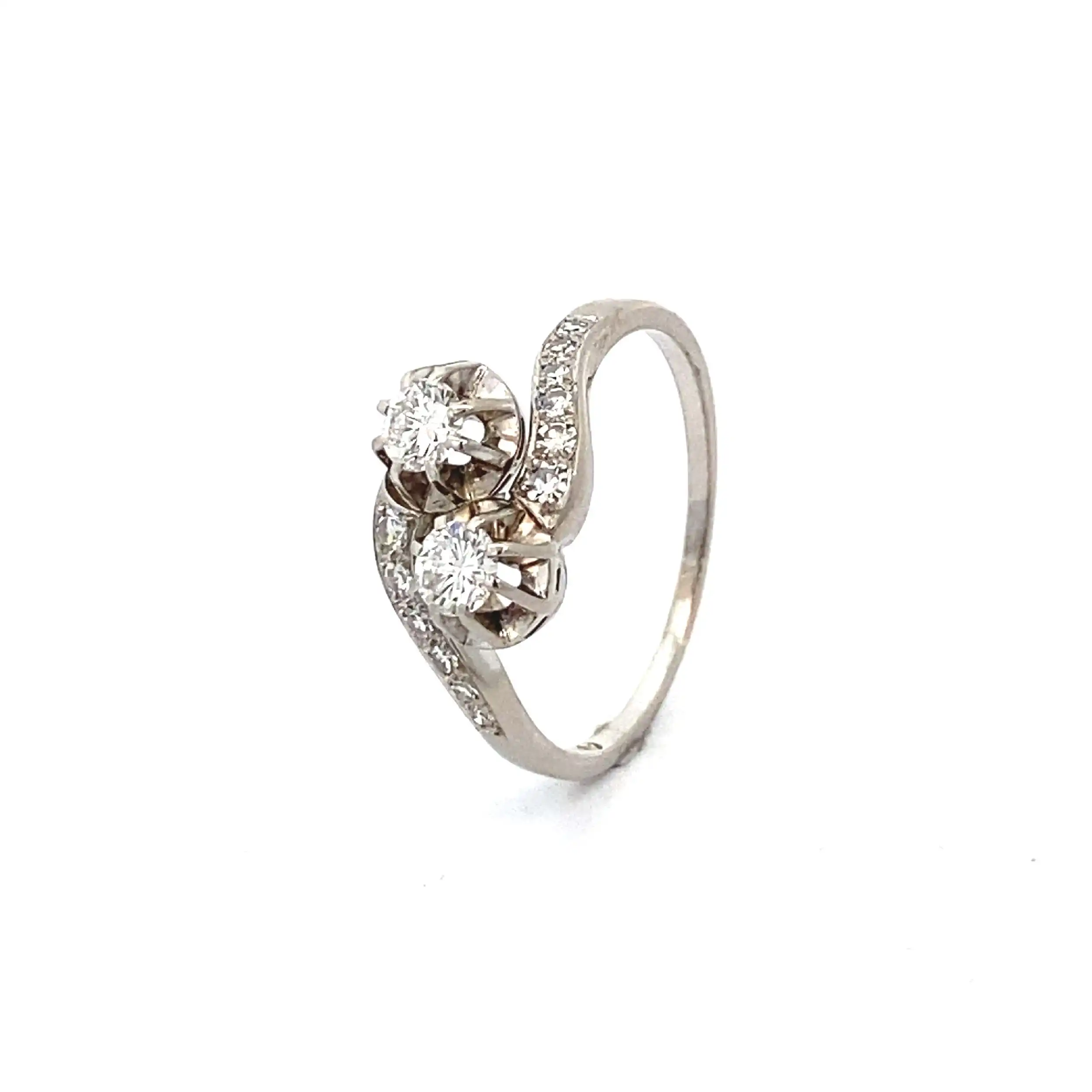 Ring Weißgold mit Brillanten und Diamanten Ring Weißgold mit Brillanten und Diamanten