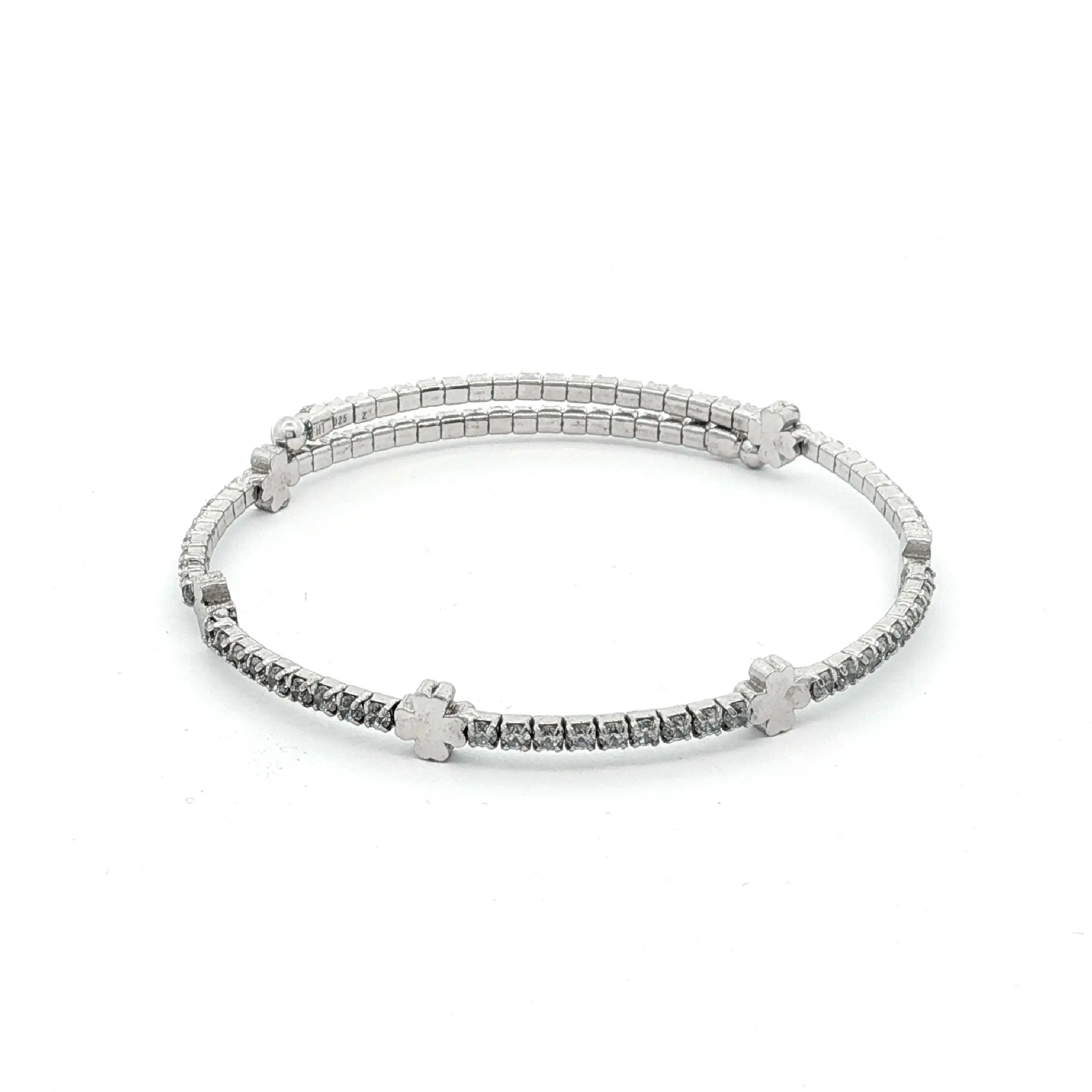 Armreif Silber Kreuze mit Zirkonia