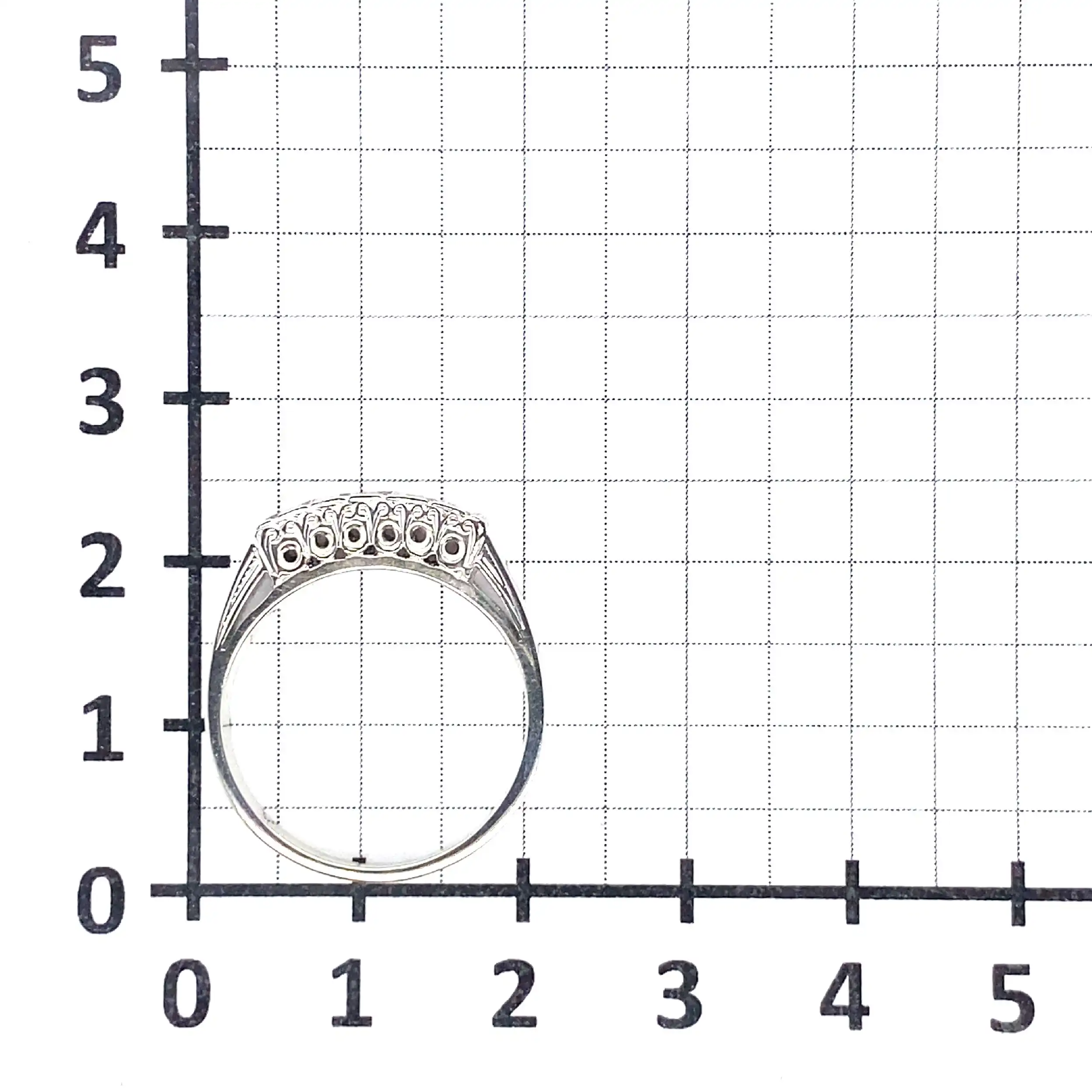 Ring Weißgold mit Brillanten, graviert mit 0,12ct