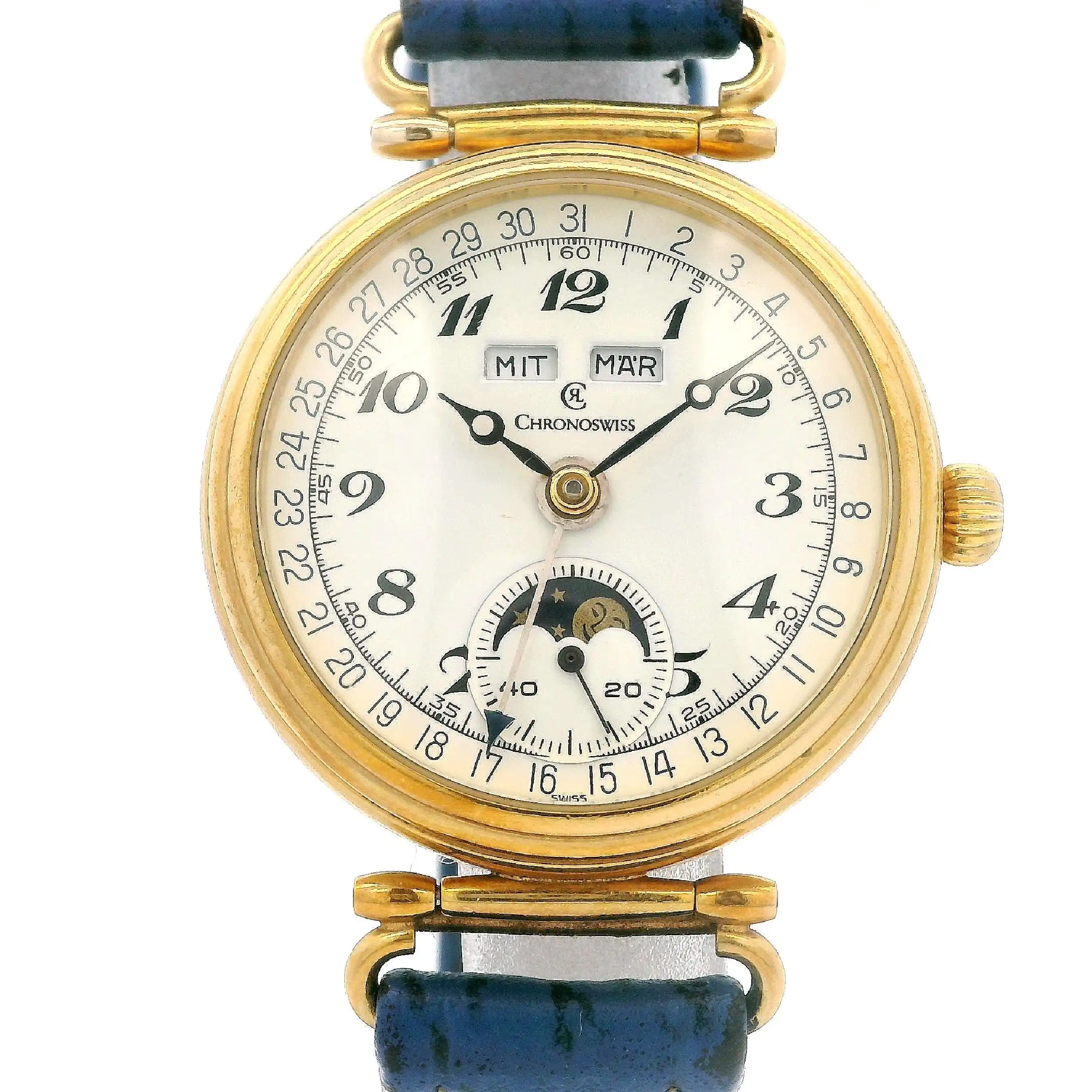 Damenuhr Chronoswiss Lunar Triple Date vergoldet