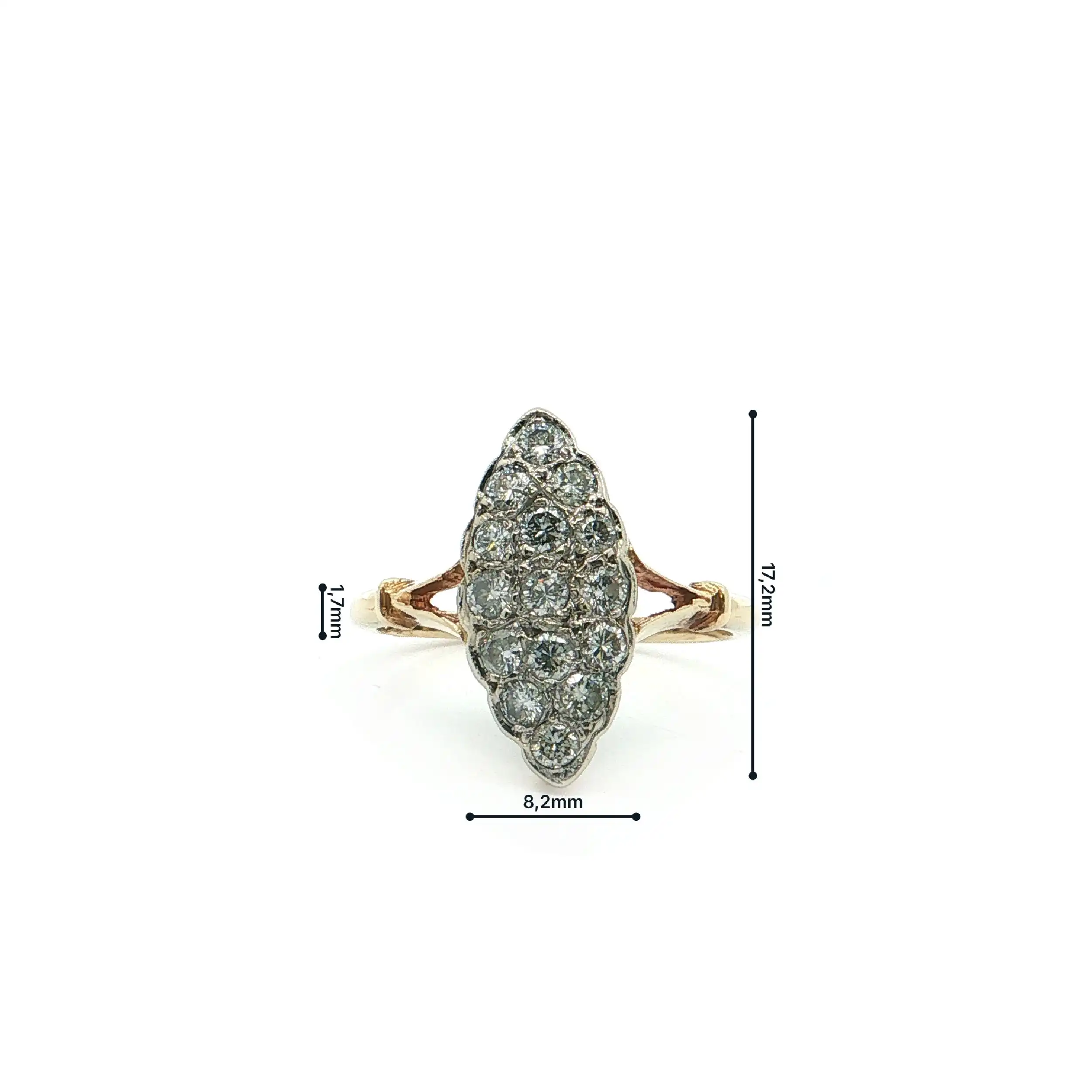 Ring Bicolor mit Brillanten