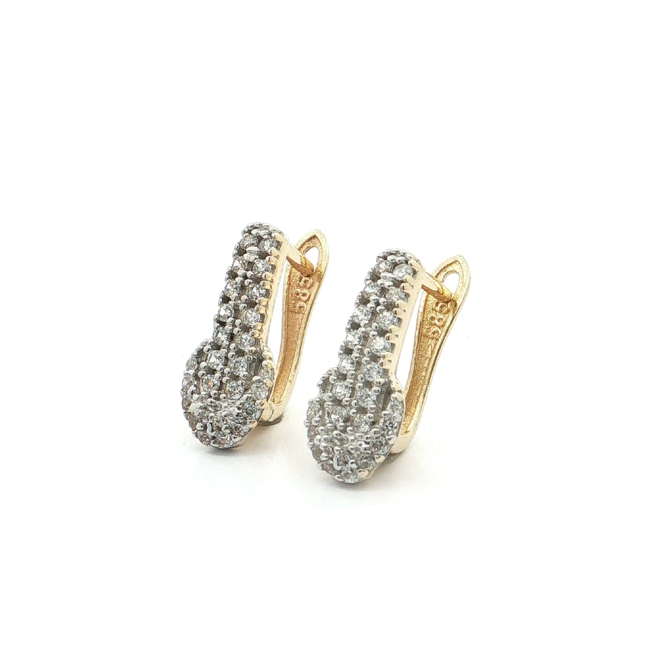 Ohrhänger Gelbgold mit Zirkonia Ohrhänger Gelbgold mit Zirkonia