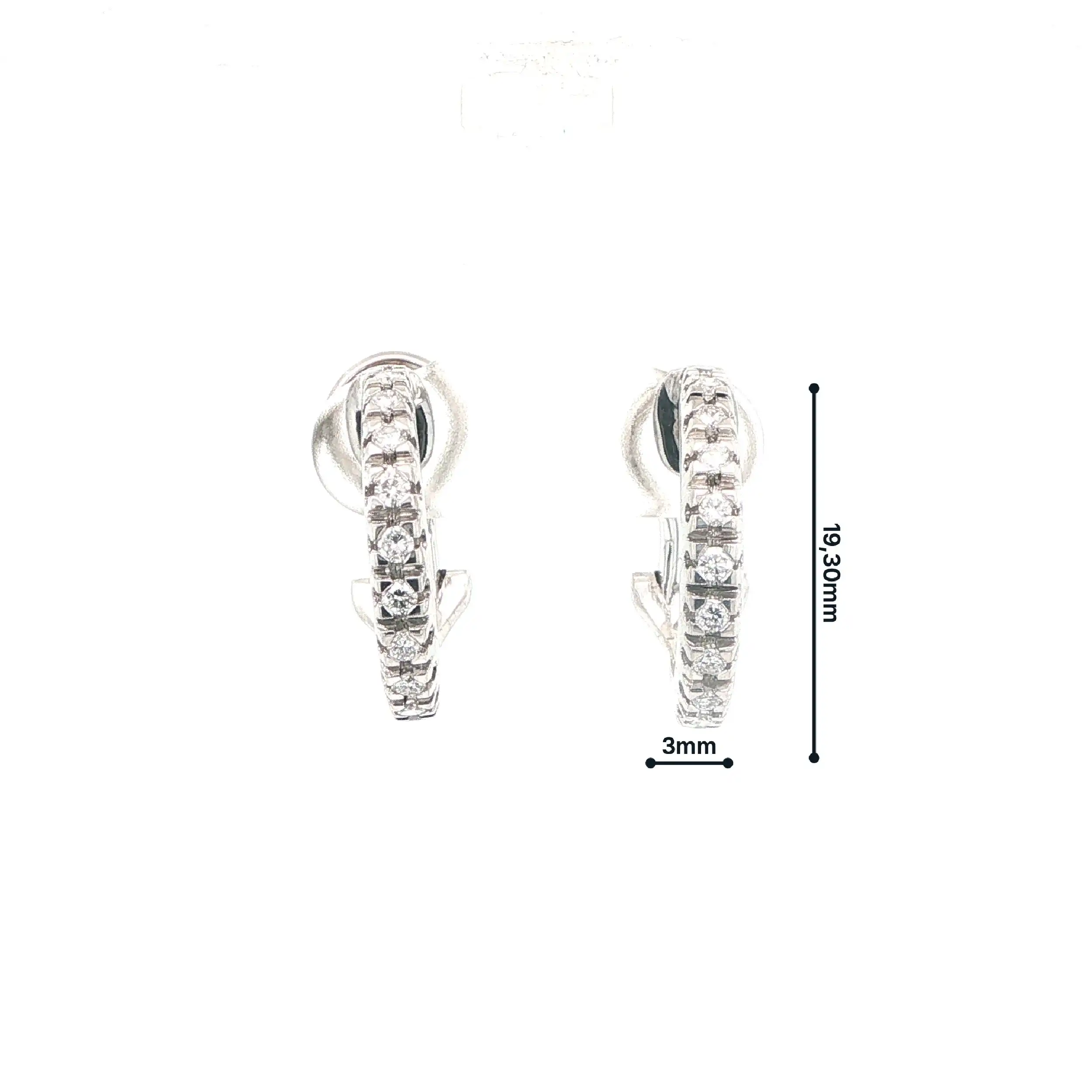 Ohrclips Weißgold mit Brillanten und Diamanten Ohrclips Weißgold mit Brillanten und Diamanten