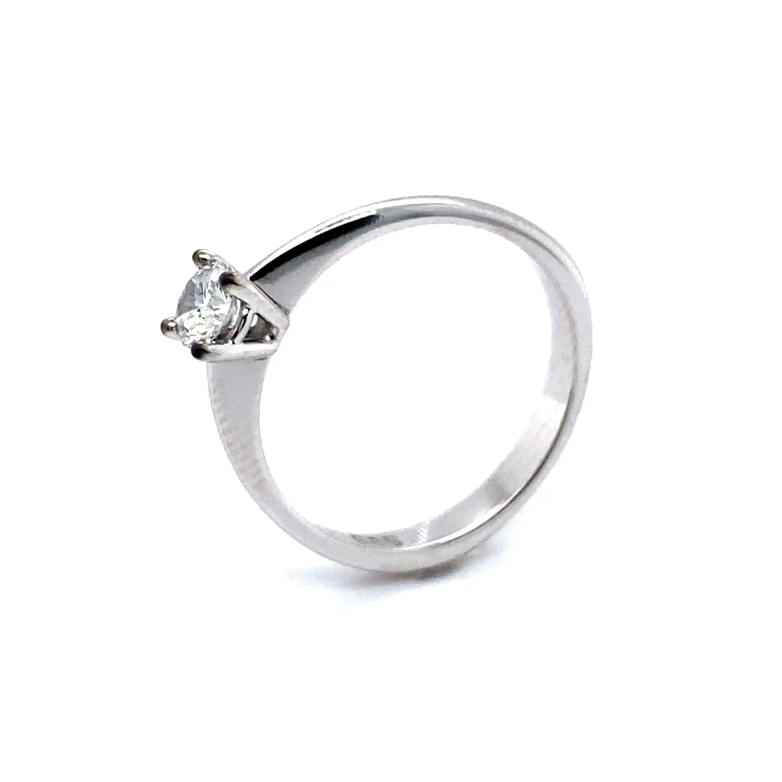 Ring Weißgold mit Solitär Brillant Ring Weißgold mit Solitär Brillant