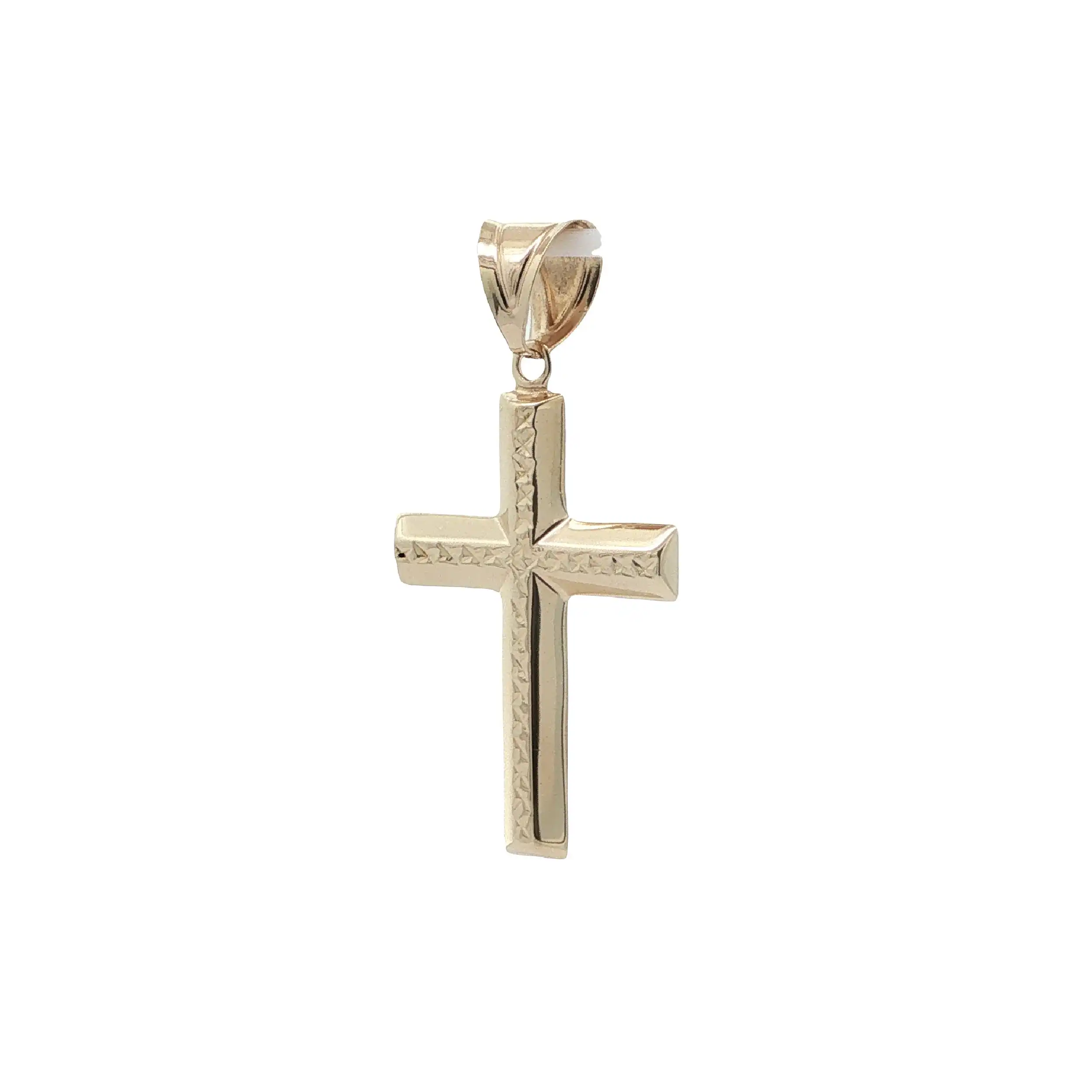Anhänger Gelbgold Kreuz hohl