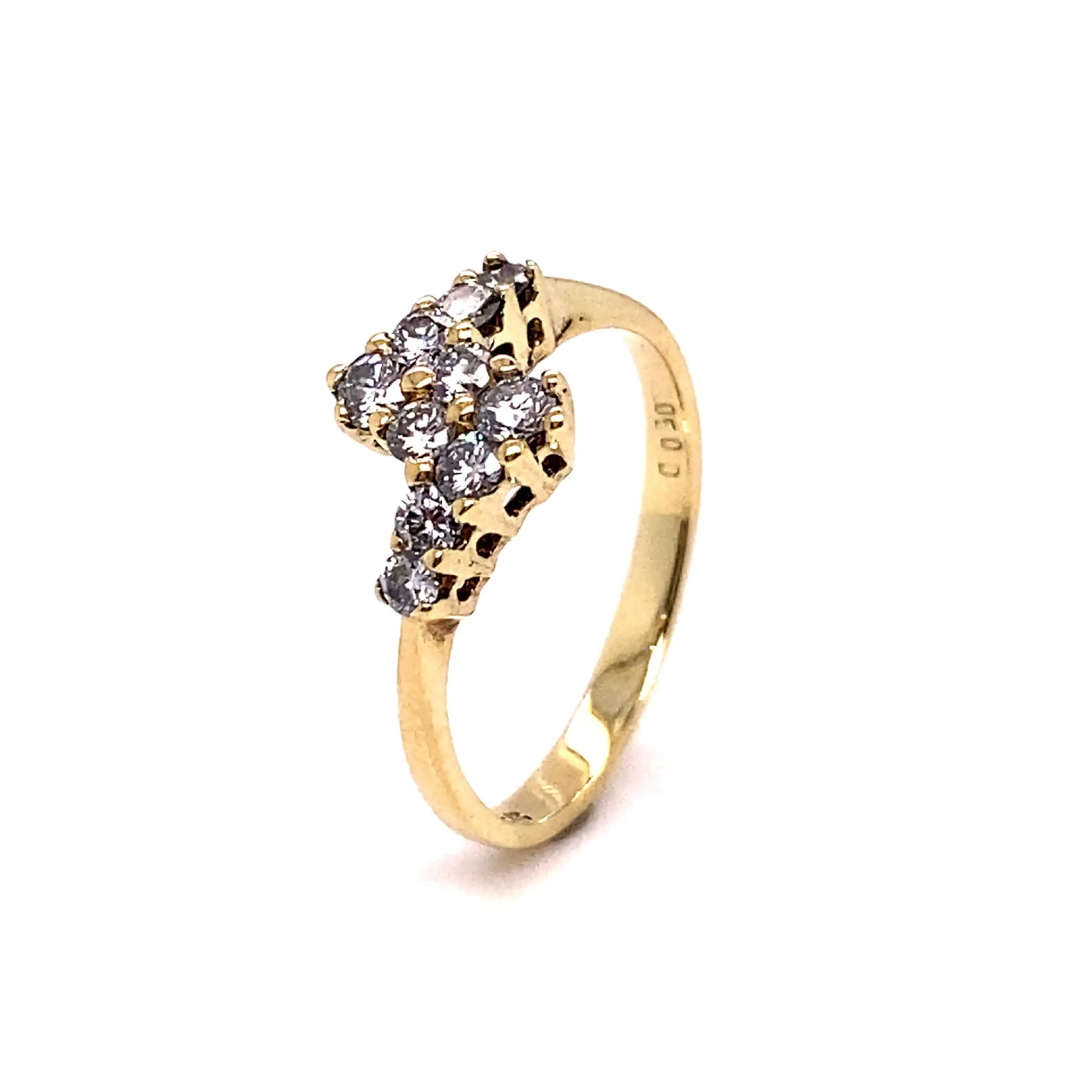 Ring Gelbgold mit Brillanten, graviert mit 0,50 ct Ring Gelbgold mit Brillanten, graviert mit 0,50 ct