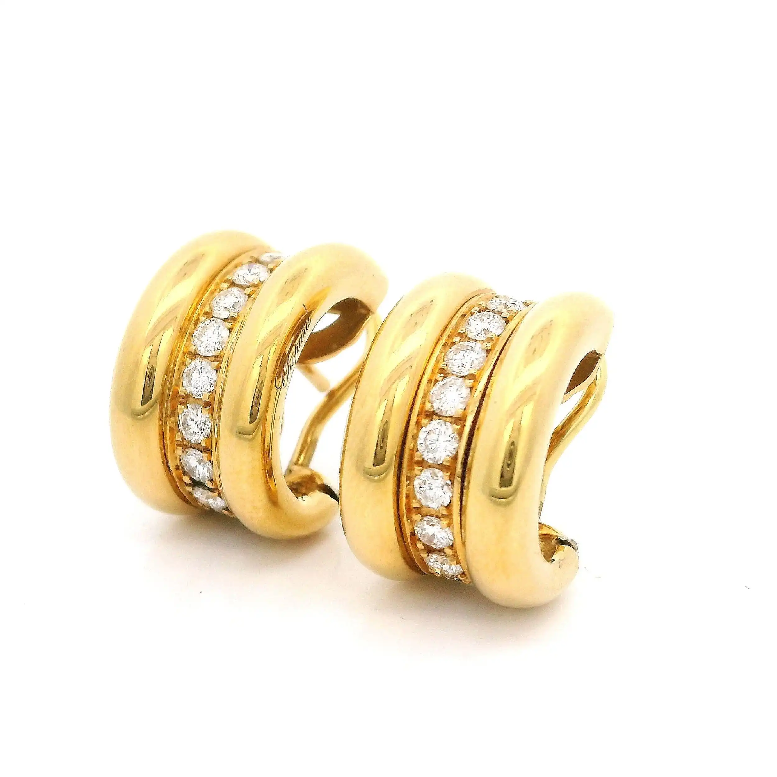 Paar Ohrstecker Gelbgold Chopard La Strada mit Brillanten mit Box und Papieren Paar Ohrstecker Gelbgold Chopard La Strada mit Brillanten mit Box und Papieren