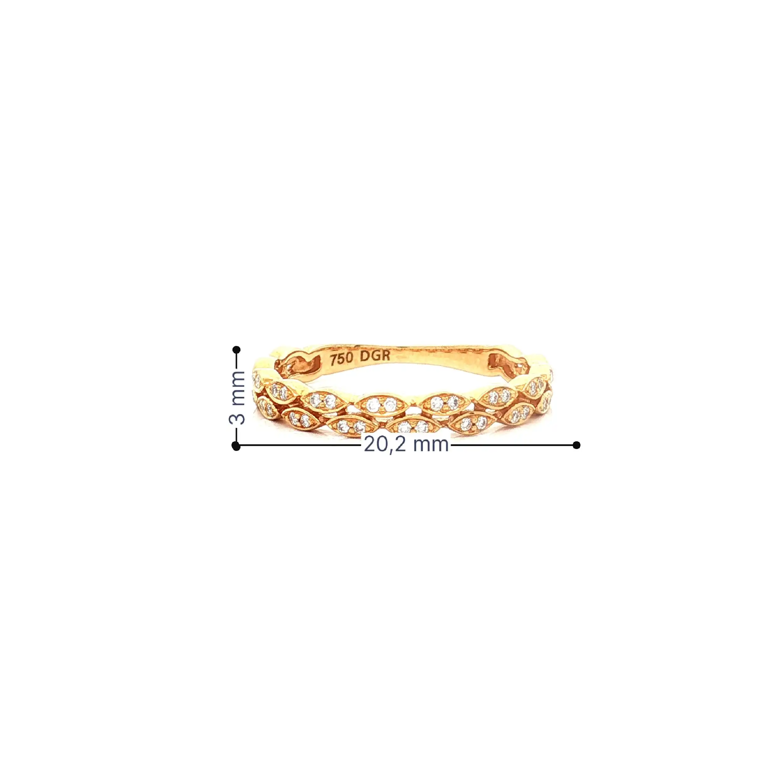 Halbmemoryring Gelbgold mit Brillanten Halbmemoryring Gelbgold mit Brillanten