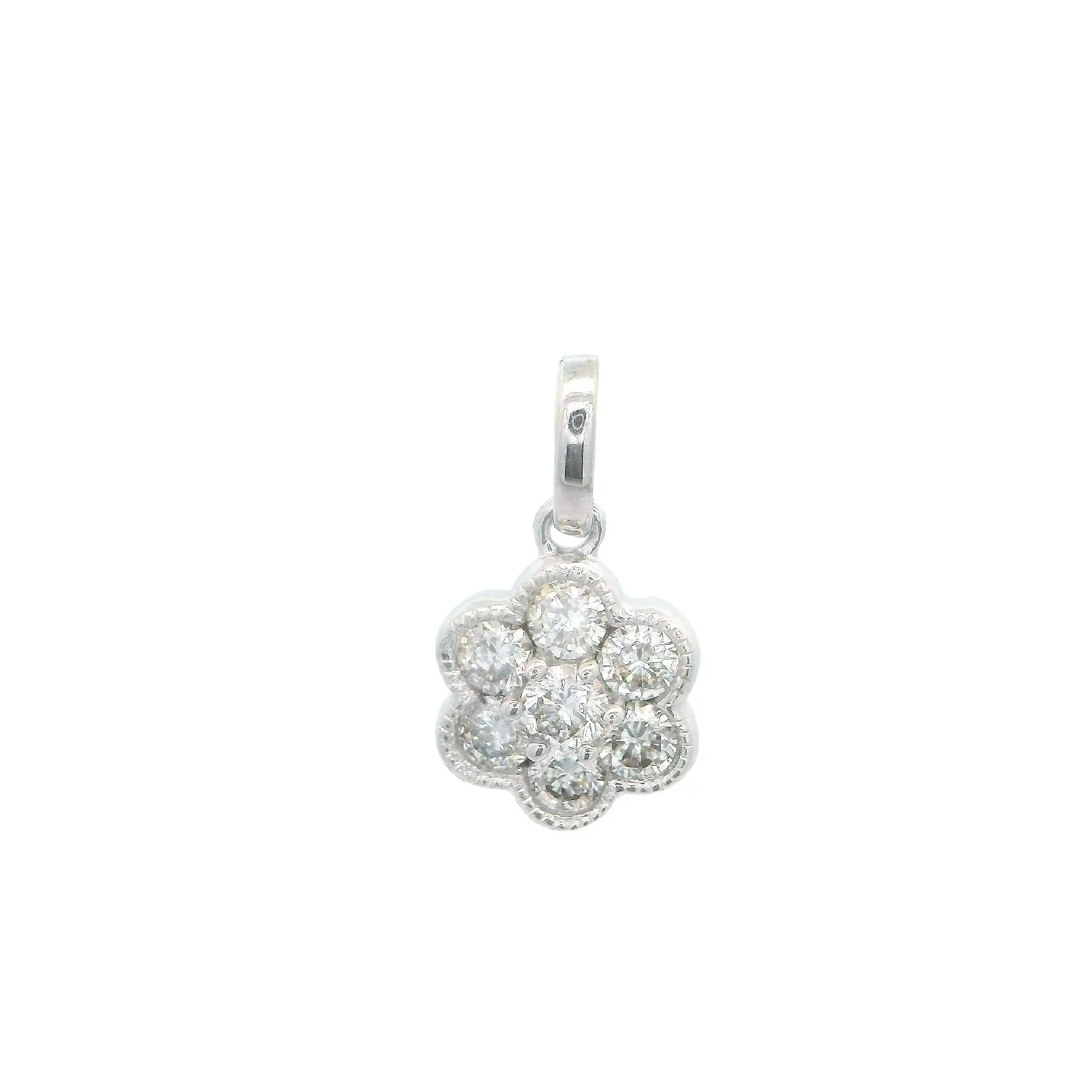 Anhänger "Blume" Weißgold mit Brillanten Anhänger "Blume" Weißgold mit Brillanten