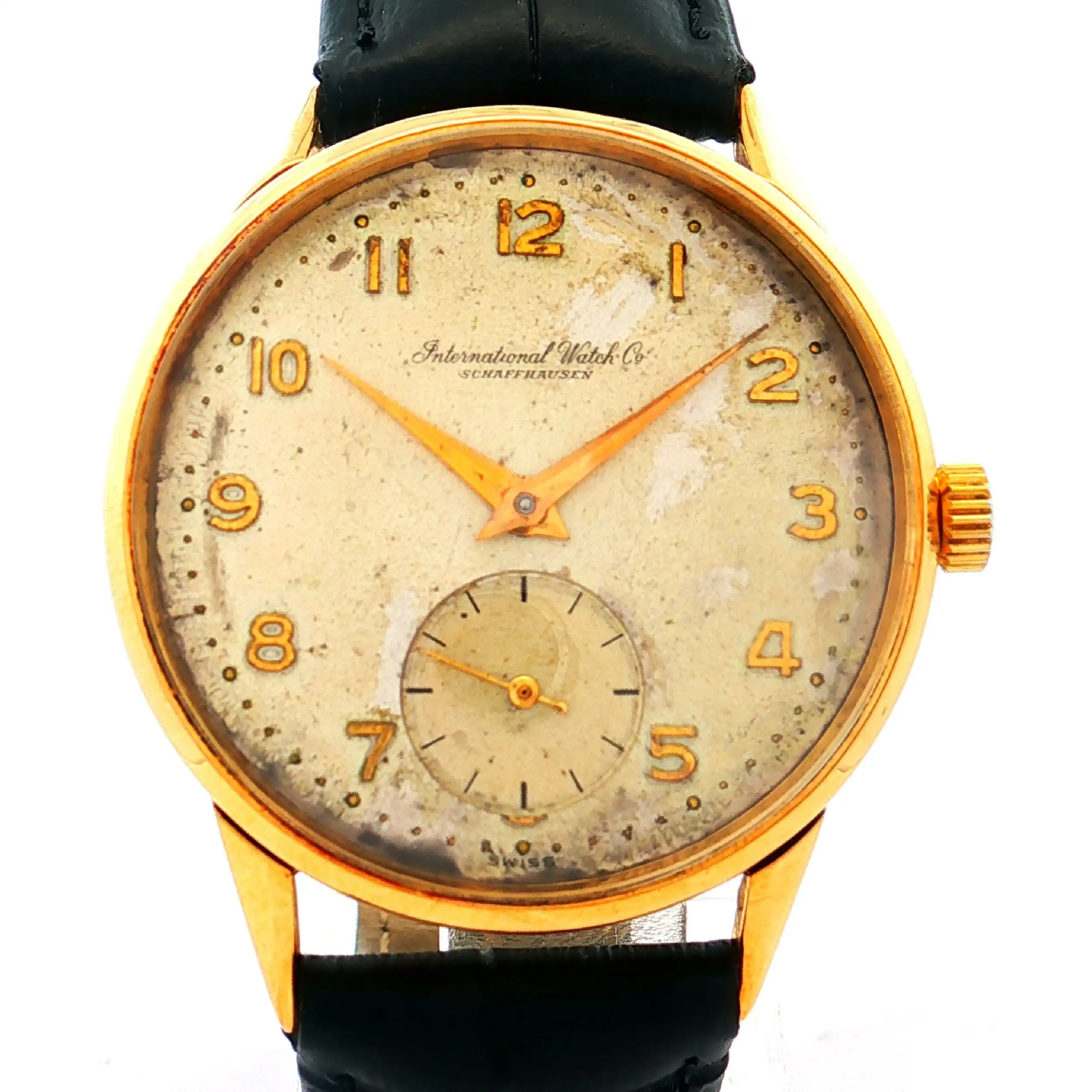 Herrenuhr IWC 18K Gold ca  1951 Kal. 88
