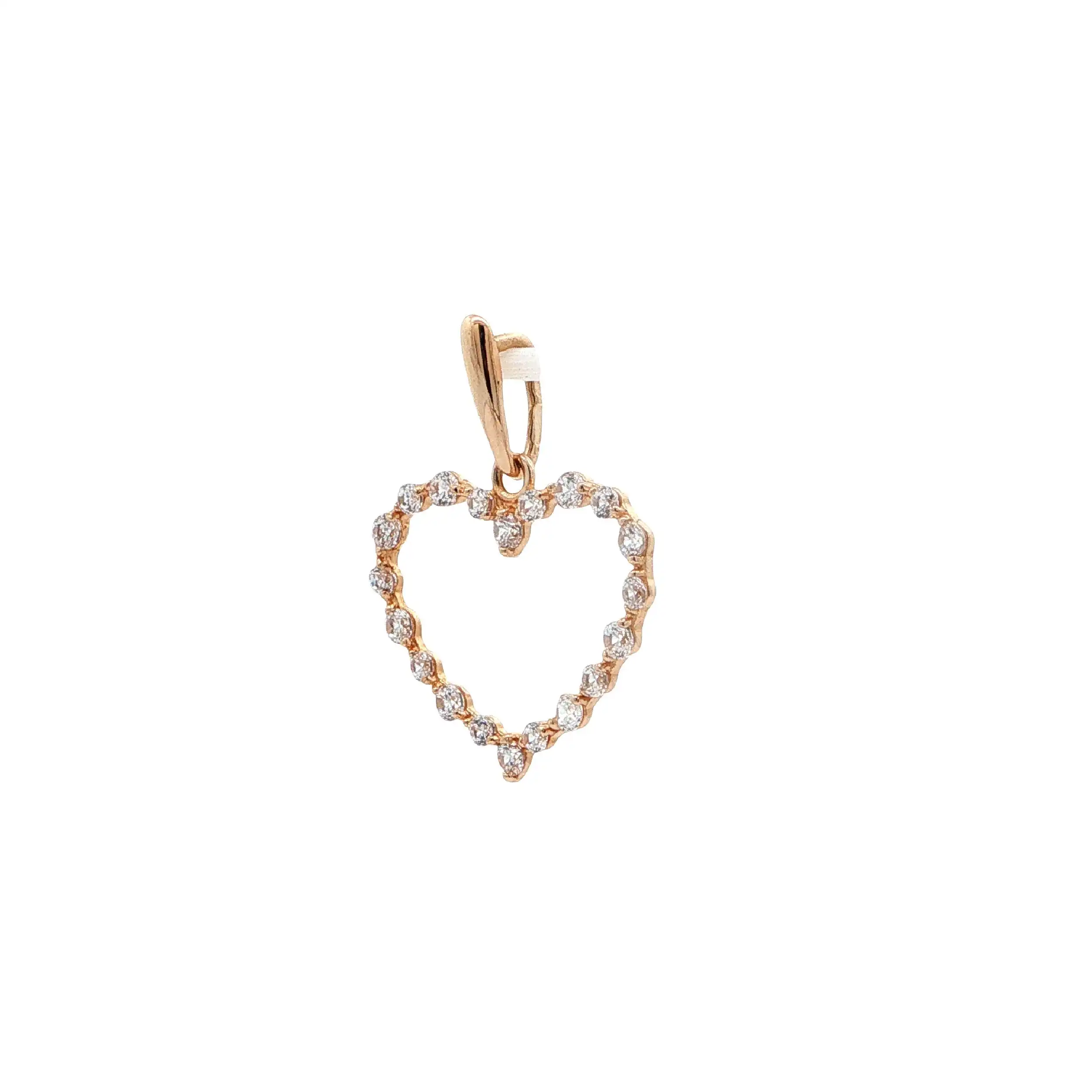 Anhänger Gelbgold Herz mit Zirkonia Anhänger Gelbgold Herz mit Zirkonia