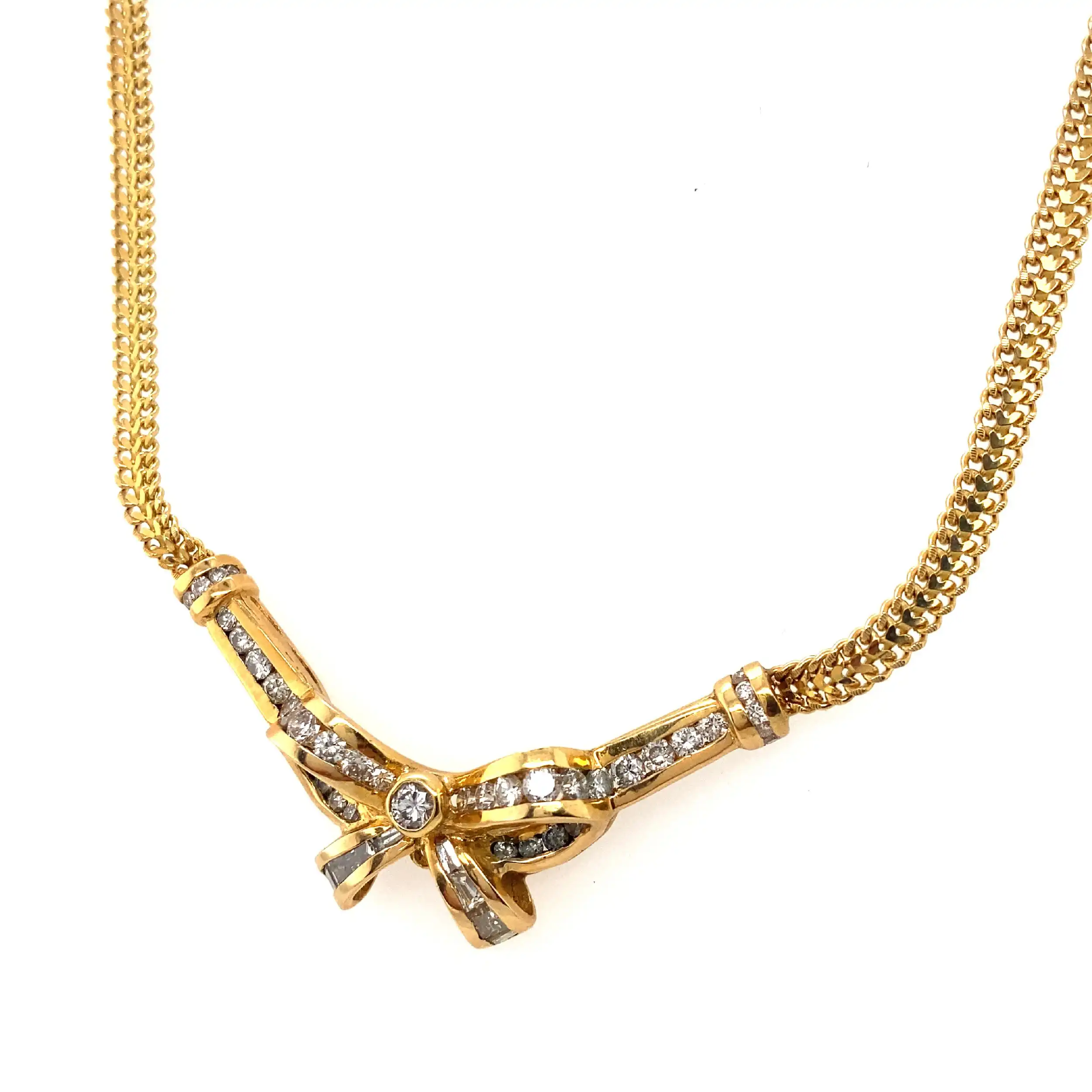 Collier Gelbgold mit Brillanten Collier Gelbgold mit Brillanten