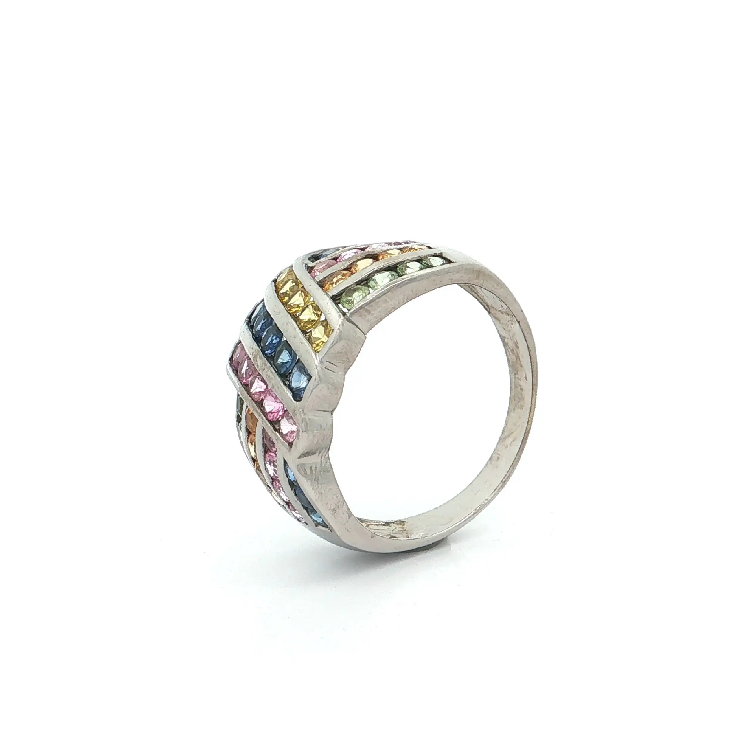 Ring Weißgold mit Saphiren