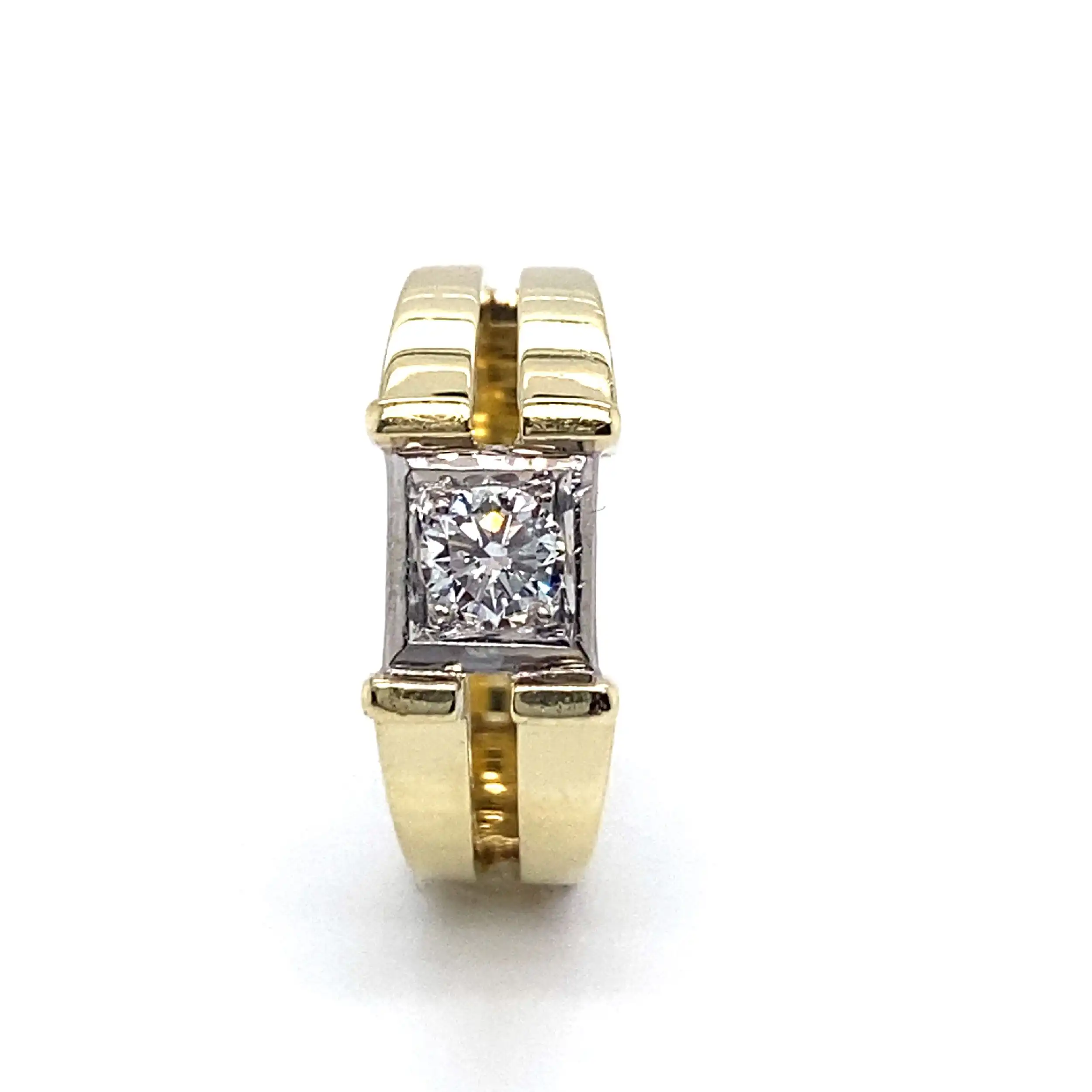Ring Bicolor mit Brillant Ring Bicolor mit Brillant
