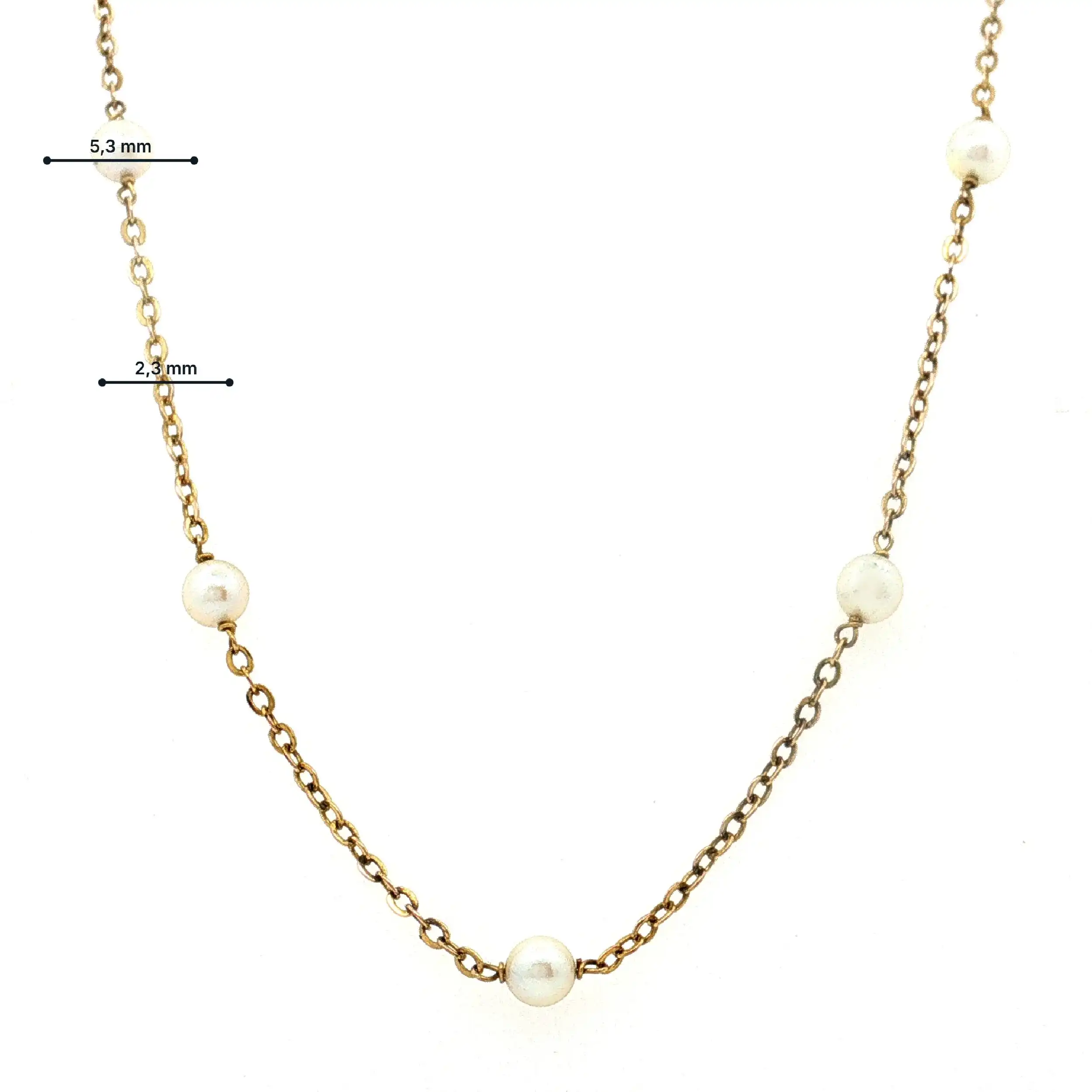 Ankerkette Gelbgold mit Perlen Ankerkette Gelbgold mit Perlen