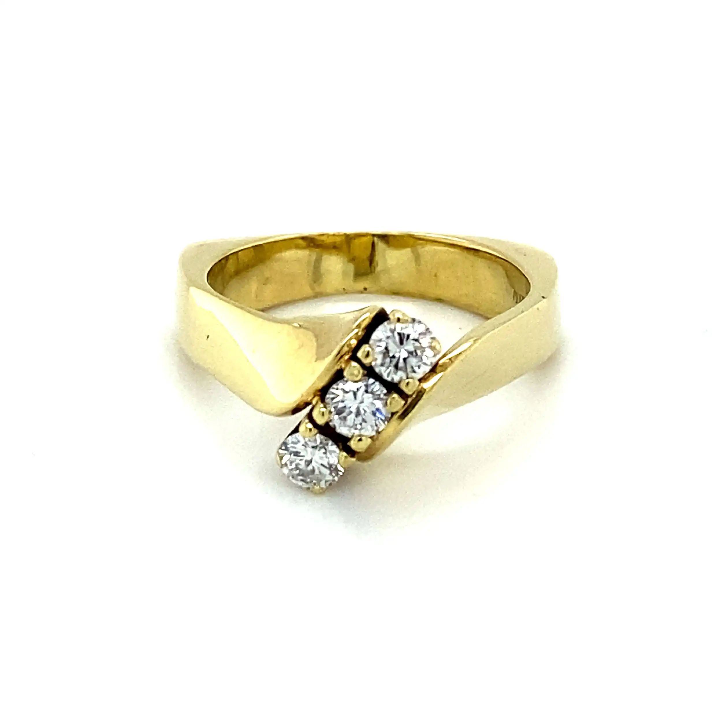 Ring Gelbgold mit Brillanten, graviert mit 0,51ct Ring Gelbgold mit Brillanten, graviert mit 0,51ct