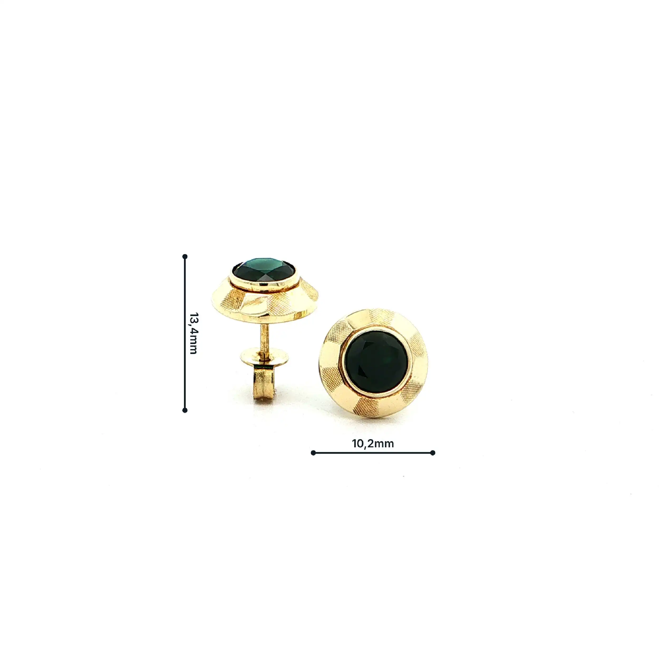 Ohrstecker Gelbgold mit Grossular