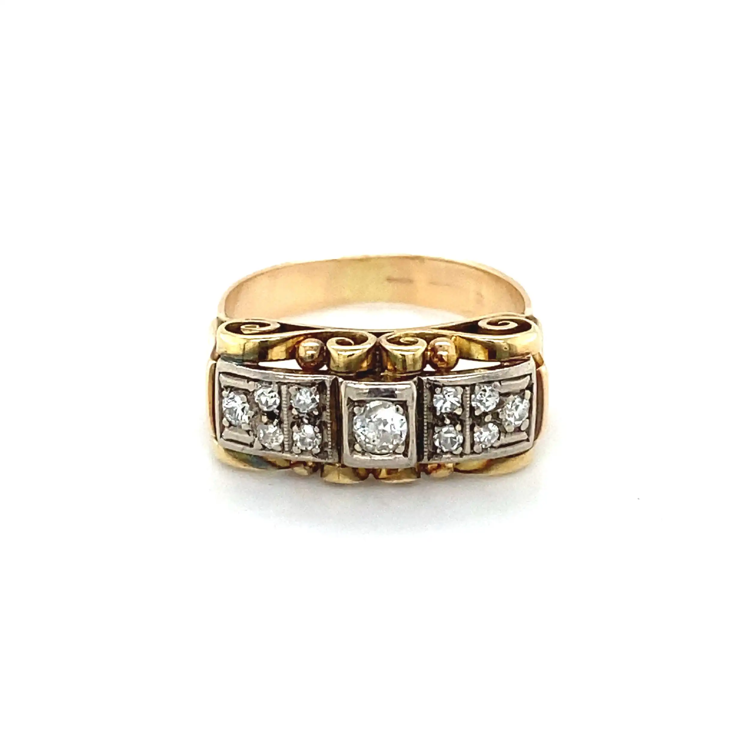 Ring Rotgold mit Diamanten Ring Rotgold mit Diamanten