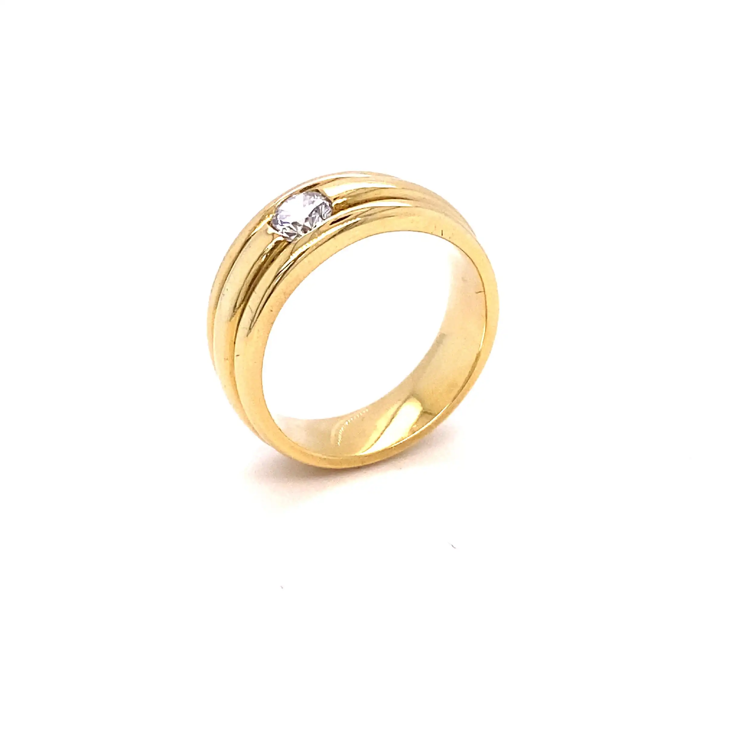 Ring Gelbgold mit Solitärbrillant Ring Gelbgold mit Solitärbrillant